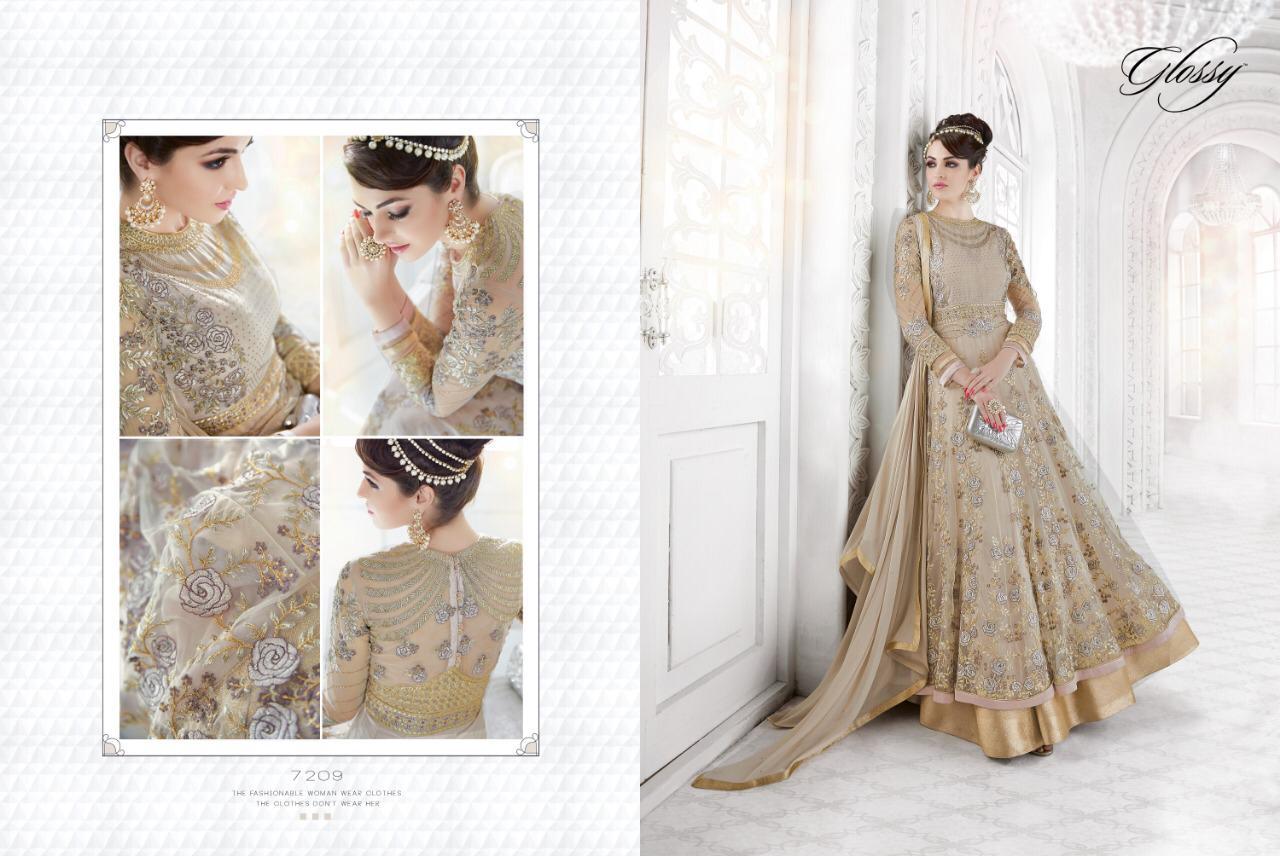 Embroidered Anarkali Suit - Net With Embroidery Work, 60 Inches Length, Pink Color | Full Sleeves, 3.00 Mtr Flair, Semi-stitch Design