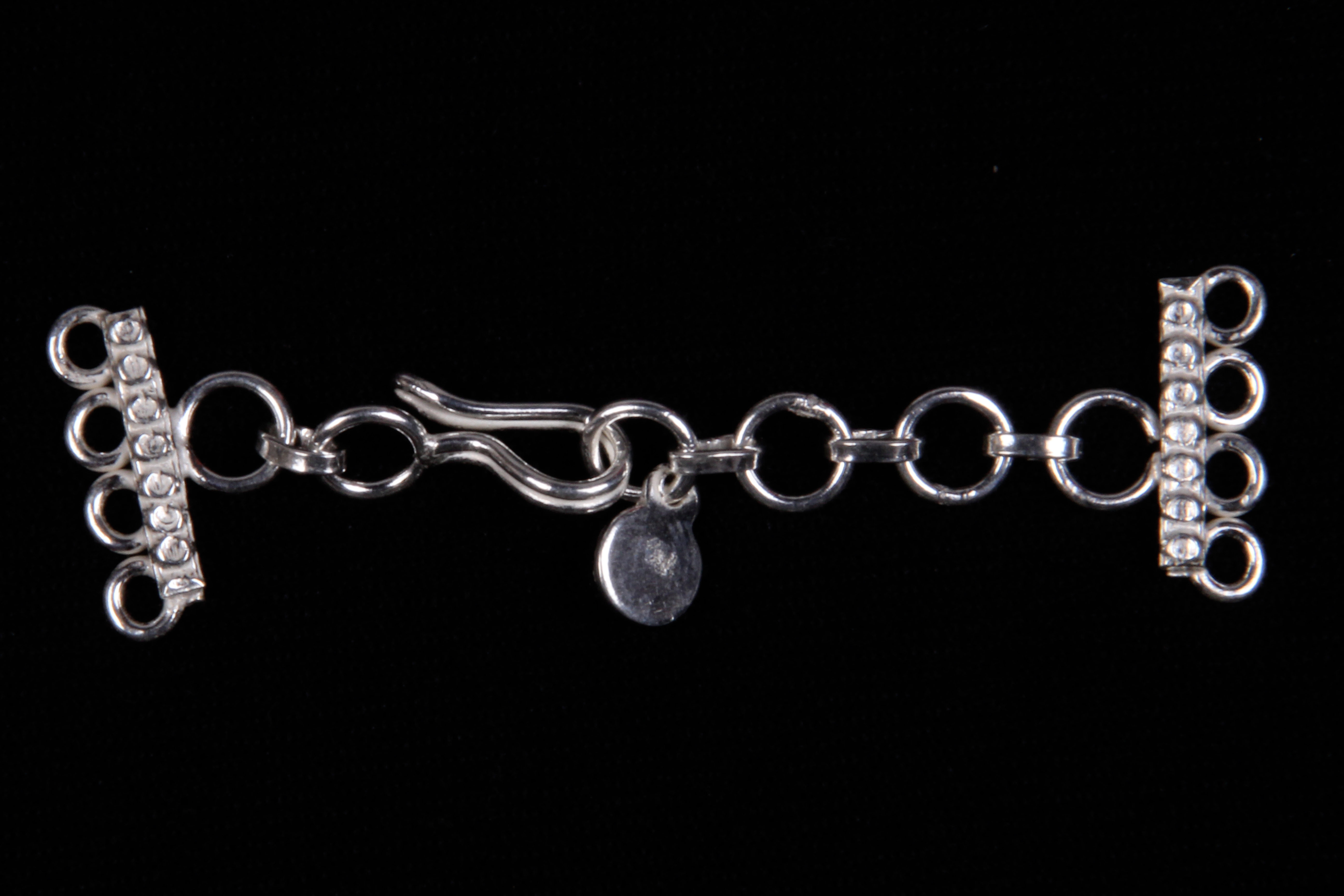 Silver Hook Lock Clasp - Various Sizes | Polished Finish For 2,3,4,5 Strand Necklace And Bracelet Making