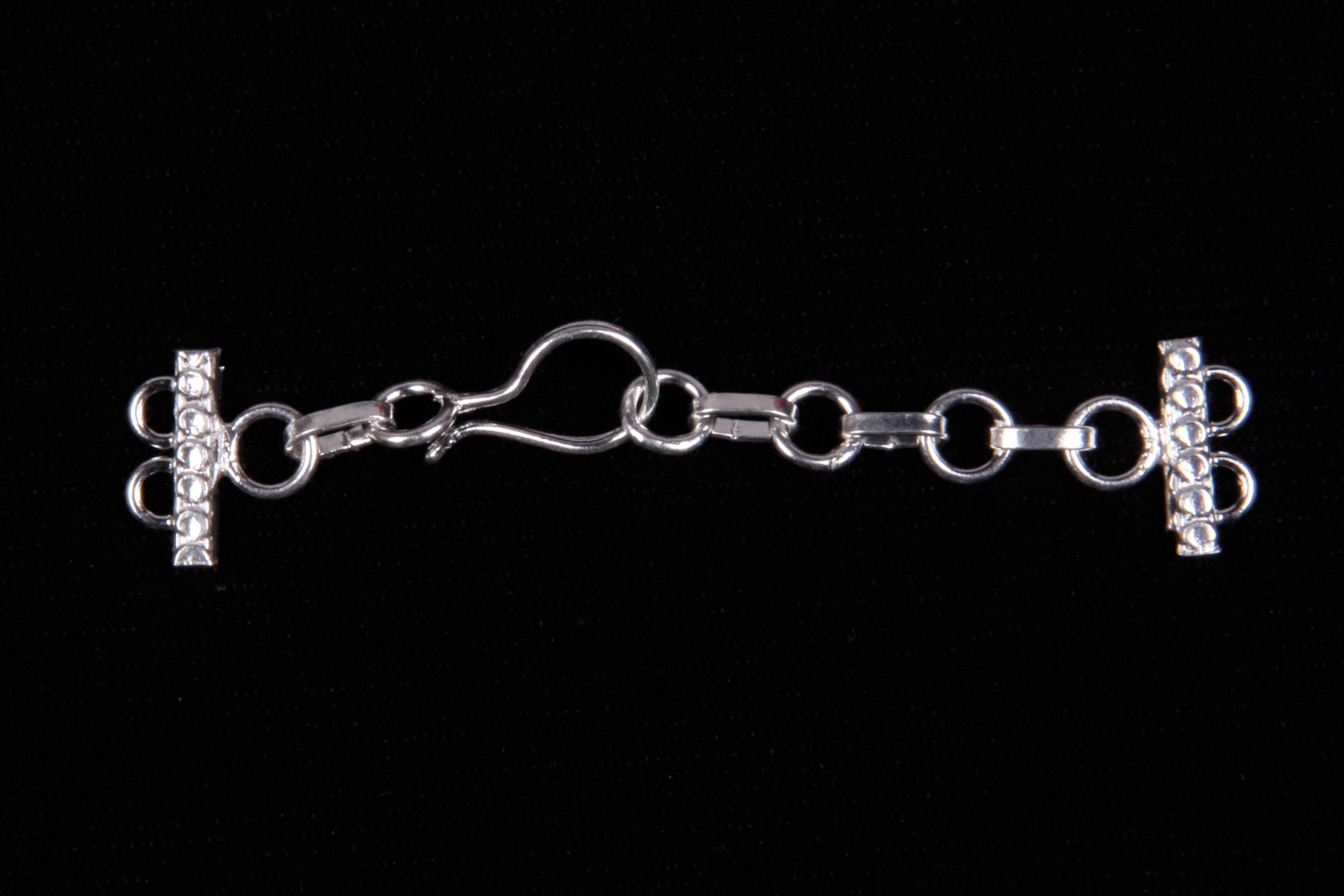 Silver Hook Lock Clasp - Various Sizes | Polished Finish For 2,3,4,5 Strand Necklace And Bracelet Making