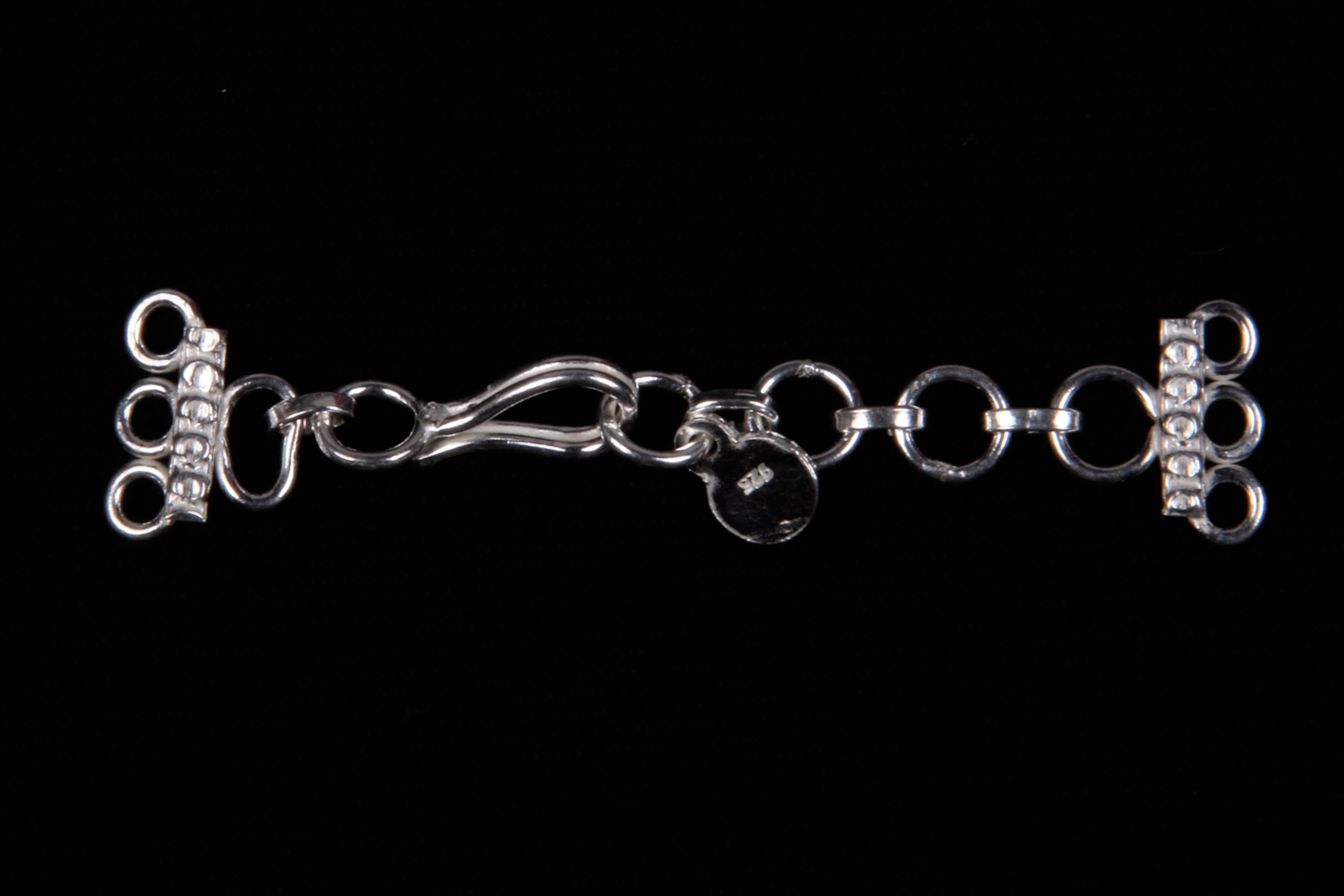 Silver Hook Lock Clasp - Various Sizes | Polished Finish For 2,3,4,5 Strand Necklace And Bracelet Making