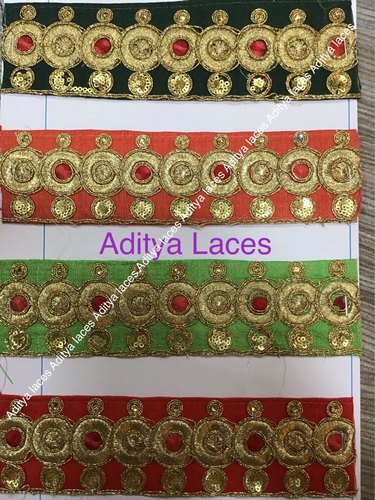 कॉटन एम्ब्रॉयडरी लेस सजावट सामग्री: सेक्विन