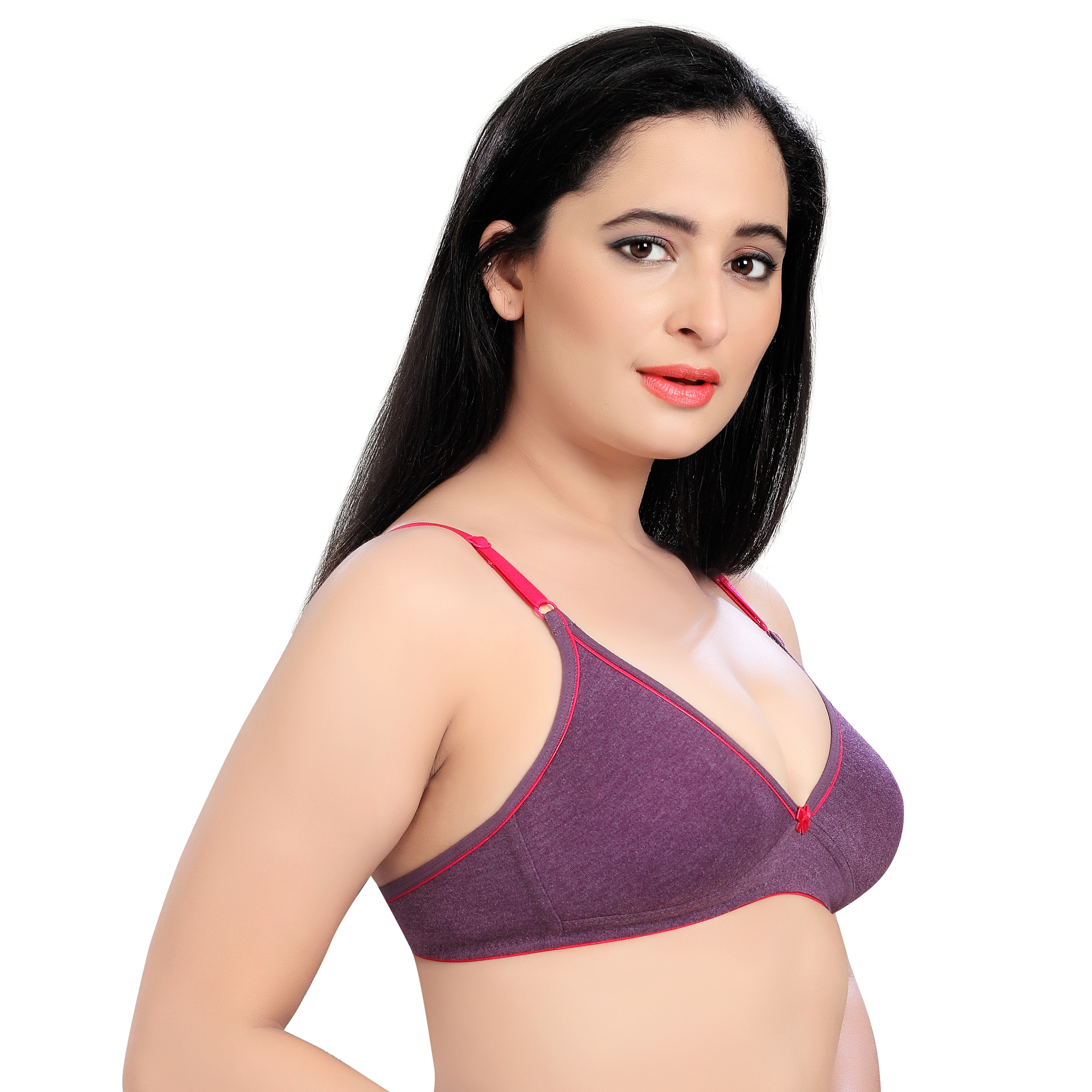 Bra Panty - Millange Cloth, Size 30 To 40 Inch | Front Closure Design, Soft Texture, Easy Wash, Plain Pattern For Girls