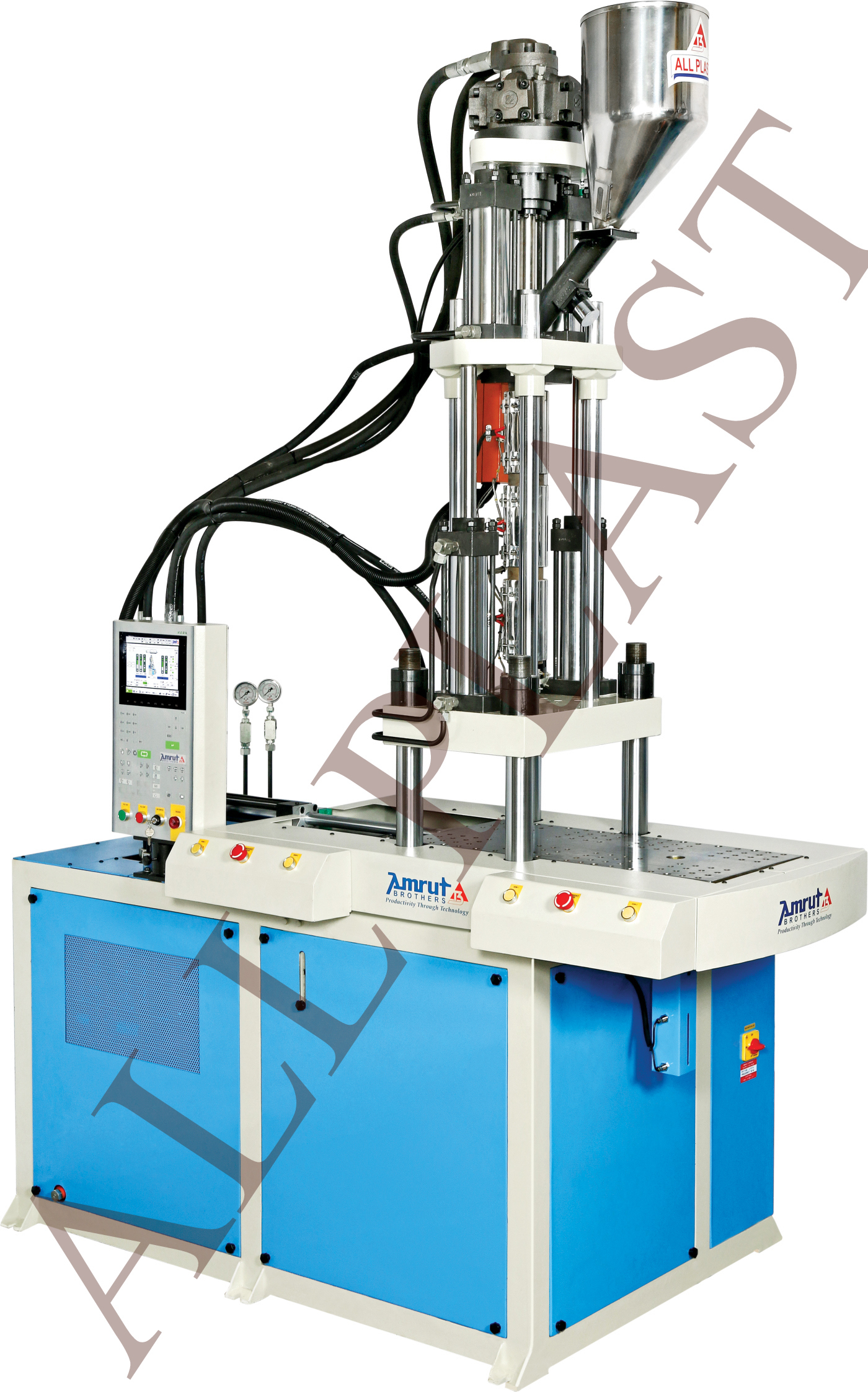 Single Slide Vertical Injection Moulding Machine