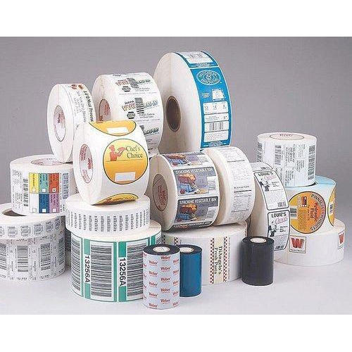 Printed Roll Label - Paper Material, 12x5x2 mm Dimensions | Multi-Color, Round Shape, Durable Design