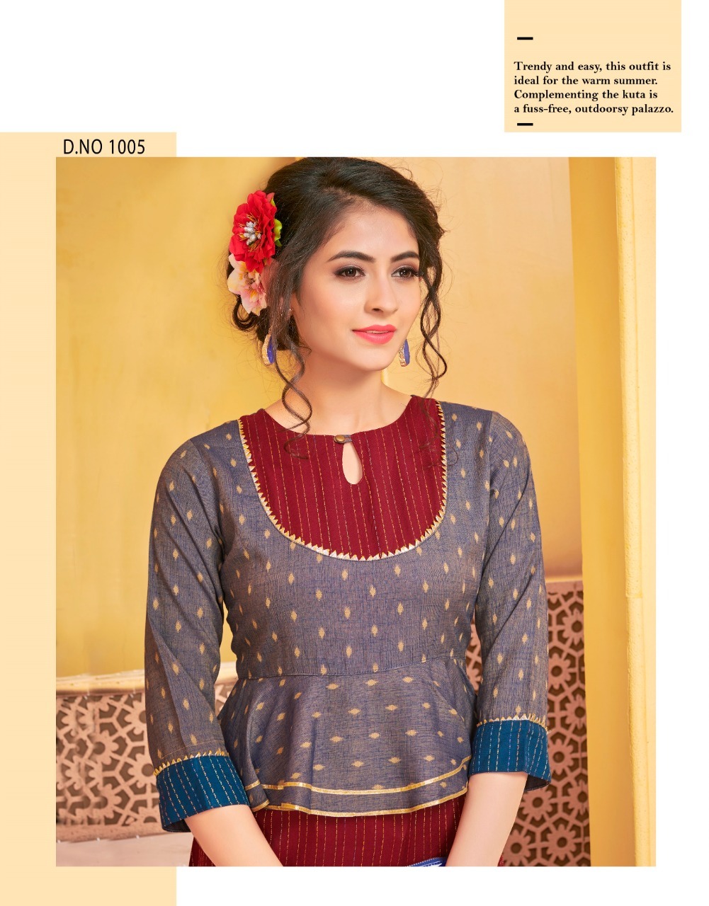 Desogner Long Maroon Kurti