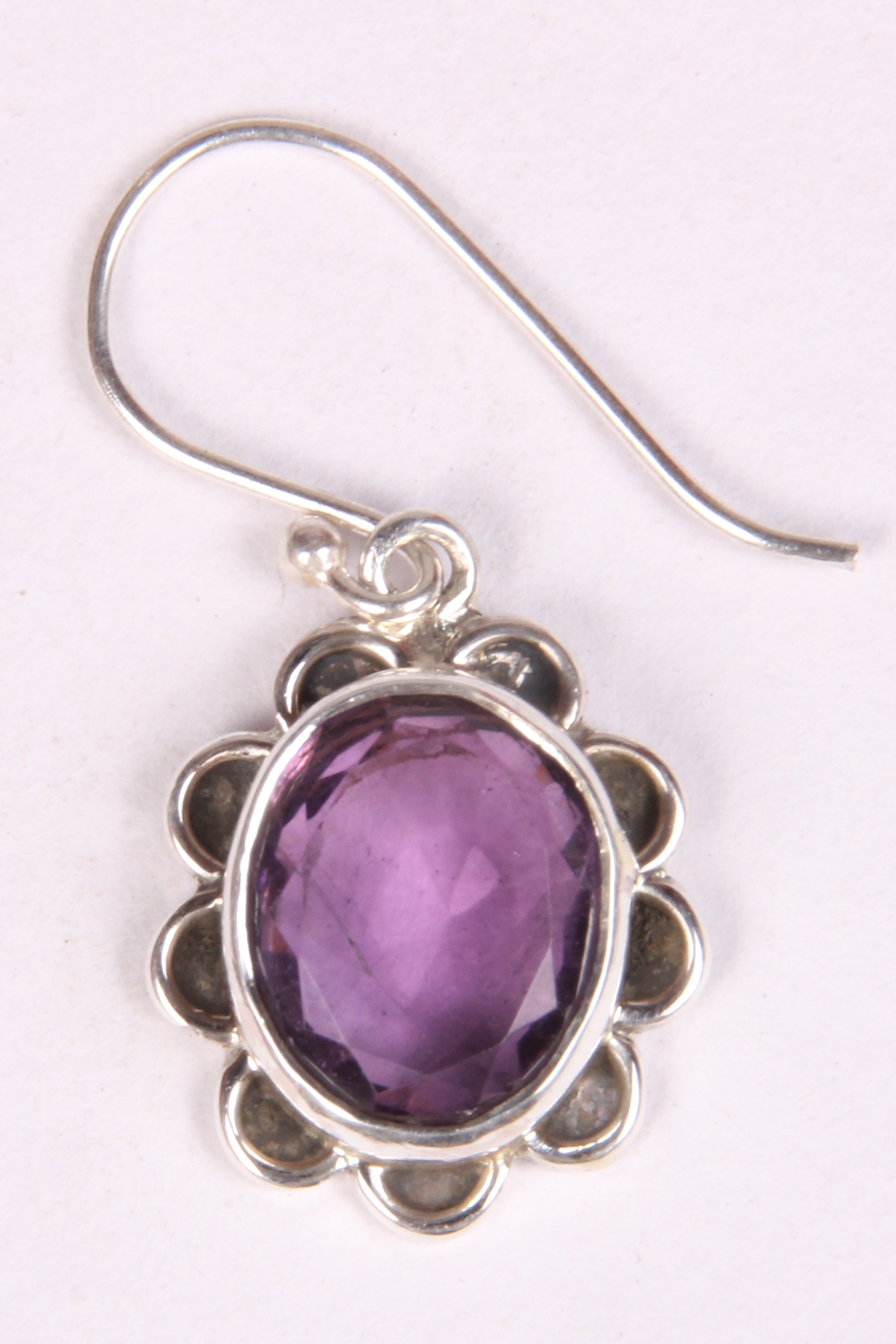 Amethyst Silver Earrings
