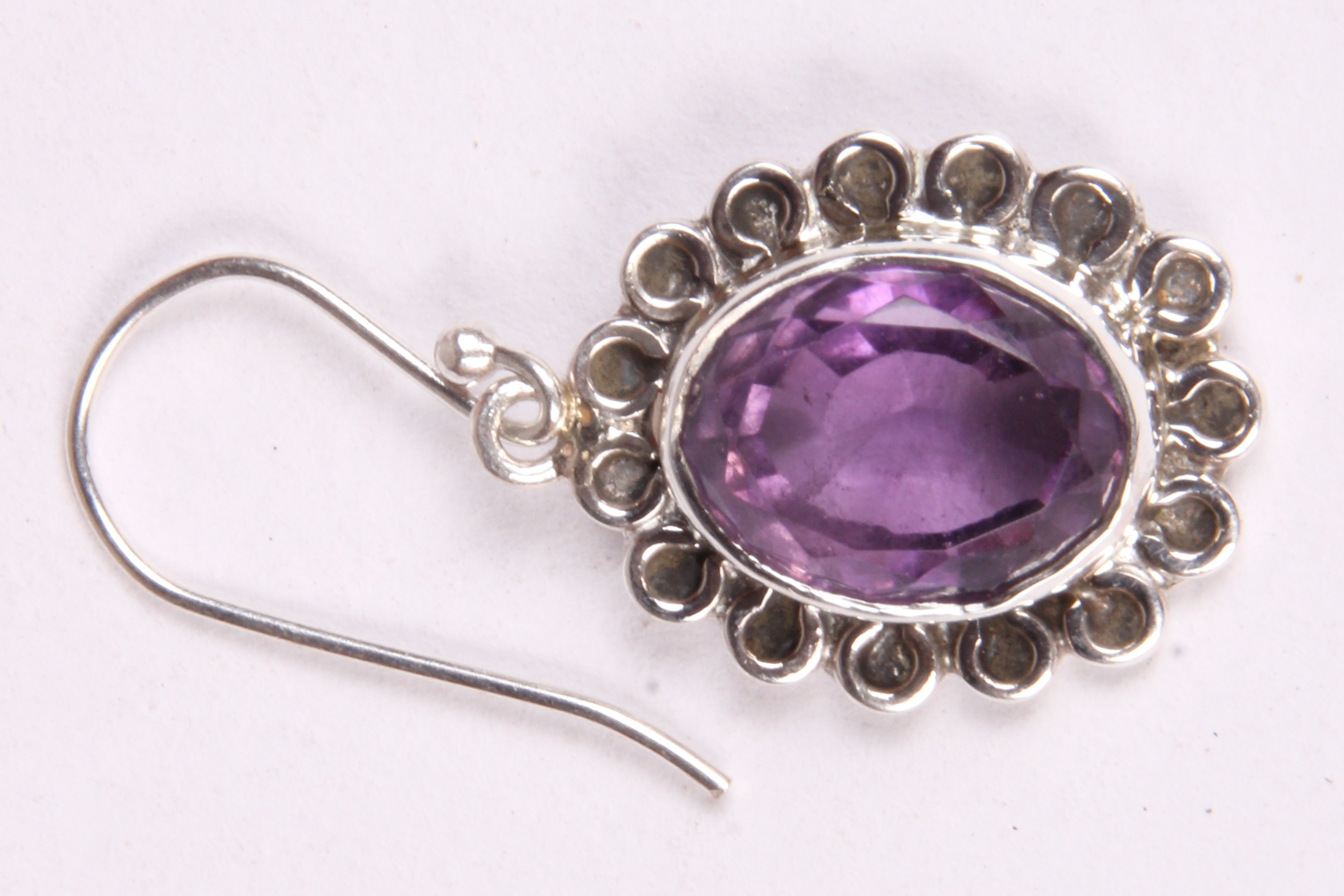 Amethyst Silver Earrings
