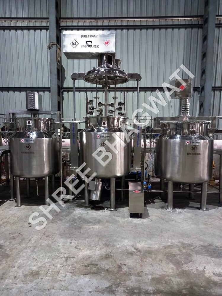 इनलाइन होमोजेनाइज़र क्षमता वाला मरहम संयंत्र: ग्राहक की आवश्यकता के अनुसार किलोग्राम/घंटा