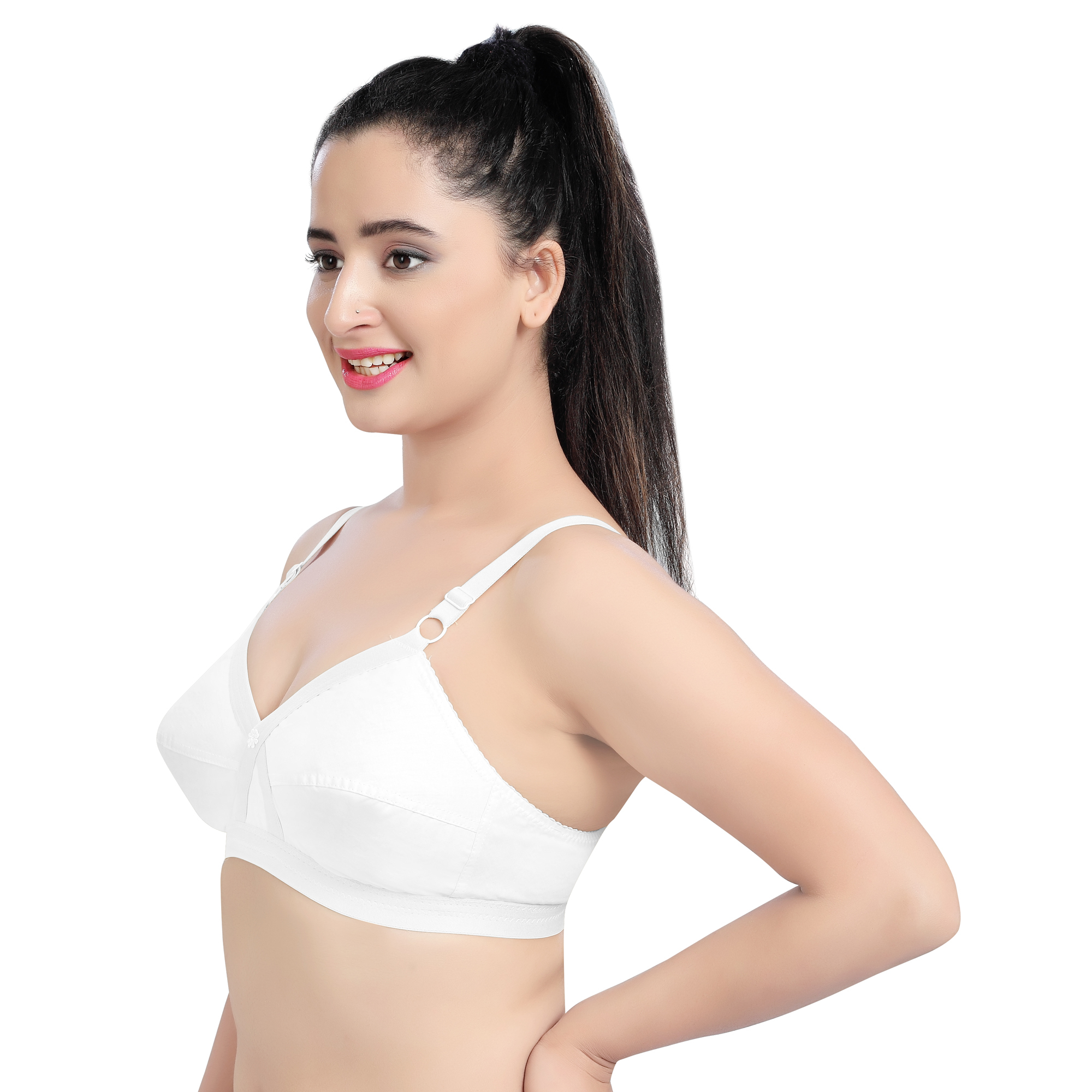 Most Comfy Cotton Bra - Cotton Material, Size 32 To 44 Inch | Plain Pattern, Front Closure, Ultra Soft And Cozy For All Season Wear