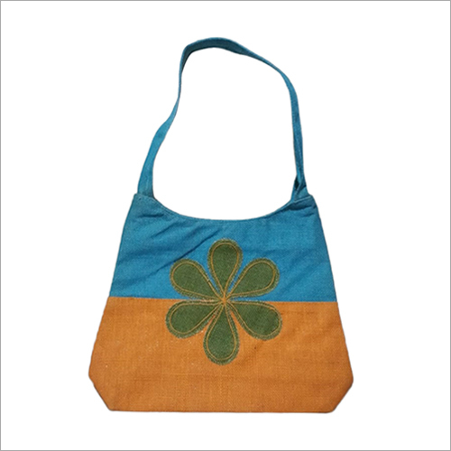 Embroidered Jute hand Bag