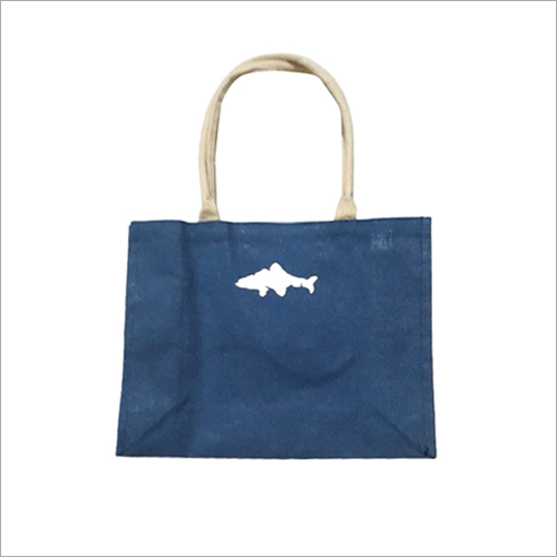 लोगो प्रिंटेड जूट बैग