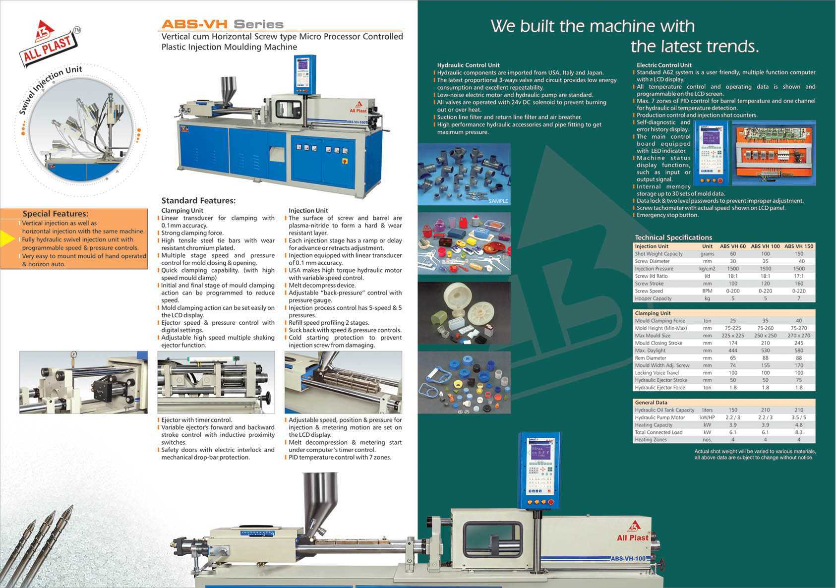 Abst-vh-series Vertical Cum Horizontal Injection Moulding Machine