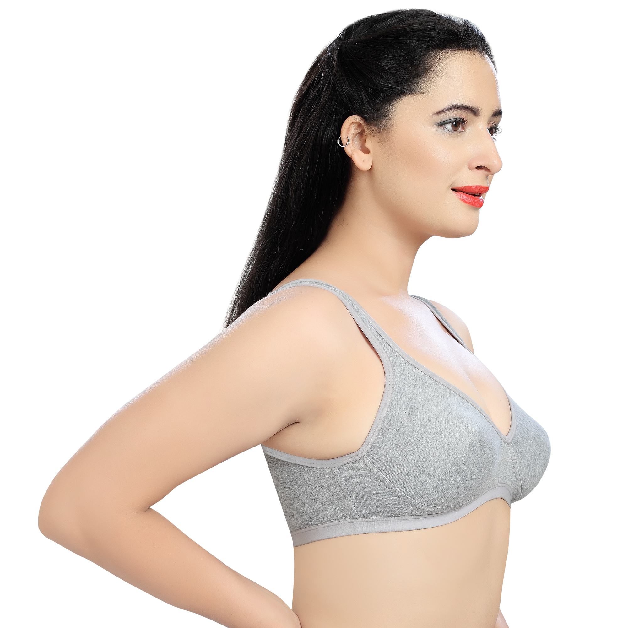 Padded Bra - Pc Hosiery Material, Size 30-40 Inch | Full Cover Cup, Front Closure Design, Easy To Wash, Available In 6 Colors