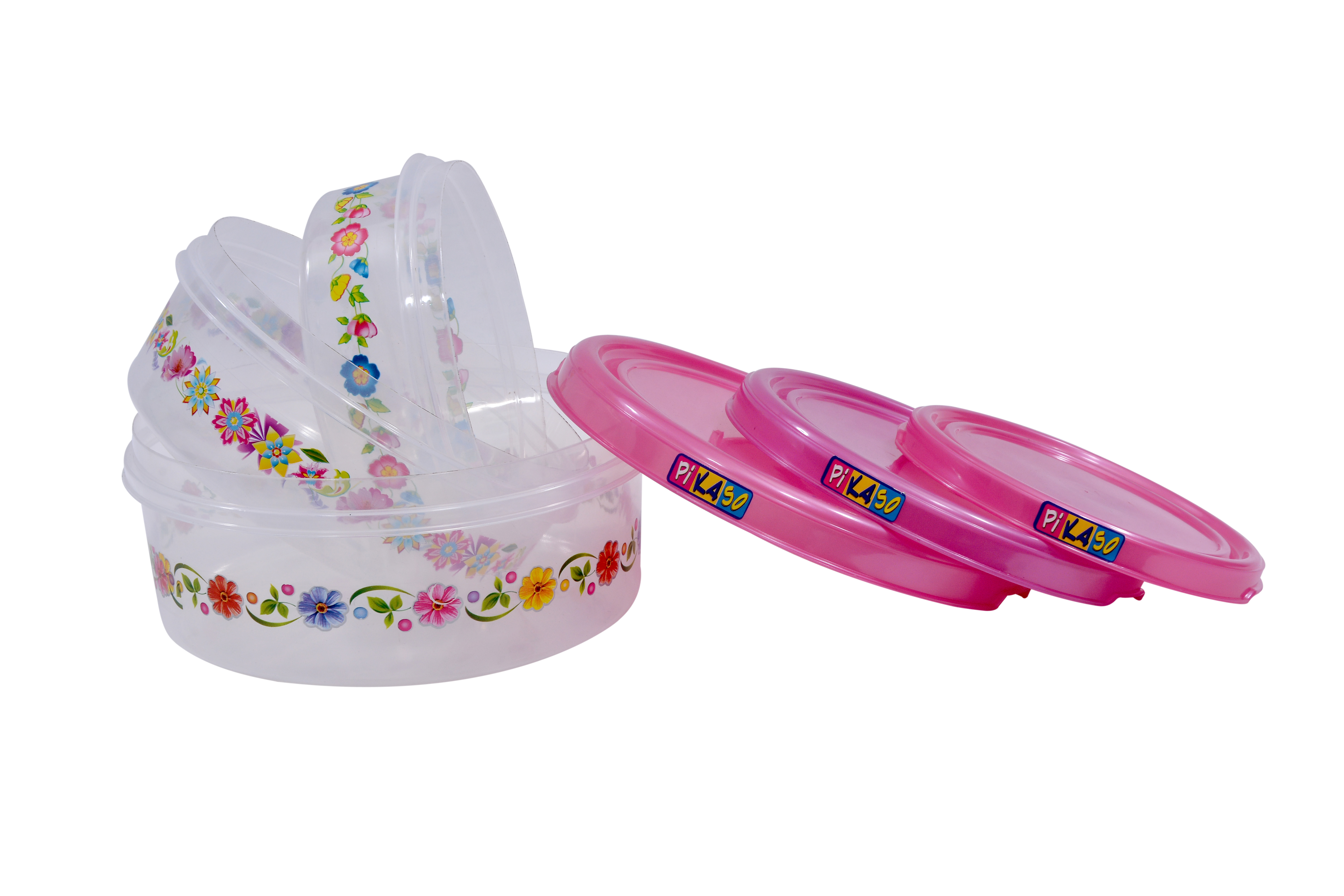 Food Keeper 1500 - Polypropylene, 7x3x6.5 Inch, Pink, Blue, Orange | 100% Air Tight, Refrigerator & Dishwasher Safe, Healthy, Nontoxic