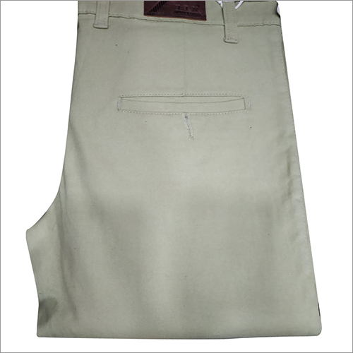 Spring Mens Cotton Plain Trouser