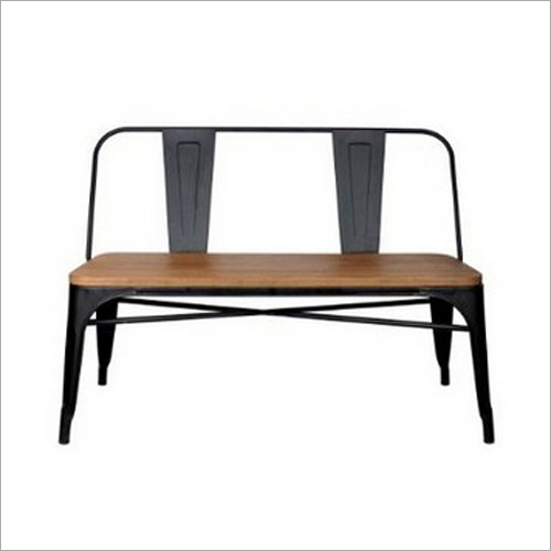 Industrial Bench - Solid Wood and Metal Frame , High Strength, Termite Proof, Smooth Surface Finish