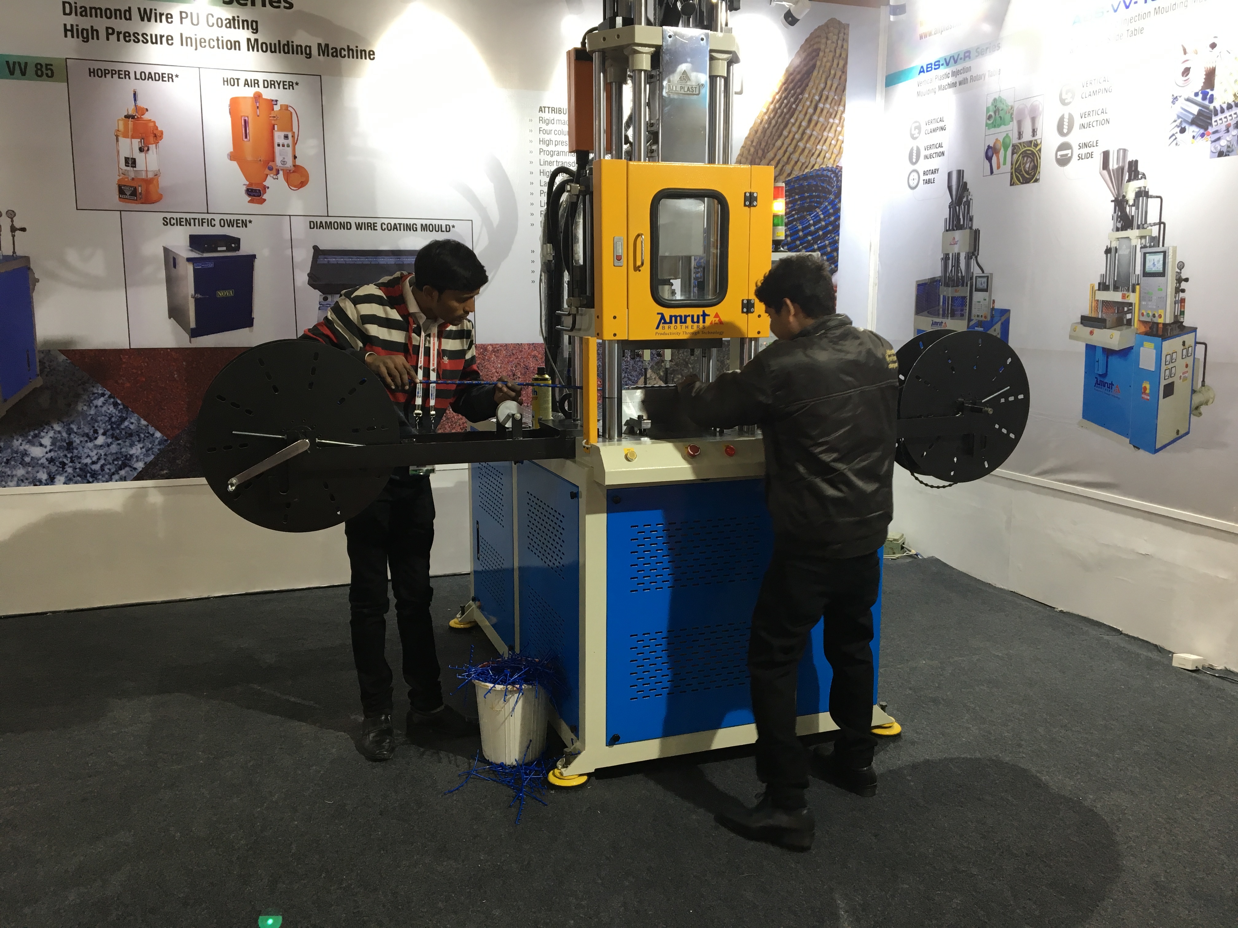 Diamond Wire Saw Coating Machine - 12 Segment Moulding Capacity, 40 Ton Clamping Force, 1 Year Warranty | Plc Control, High Efficiency, Low Noise, Eco Friendly