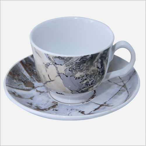 सॉफ्ट प्रिंटेड सिरेमिक कॉफ़ी कप सॉसर