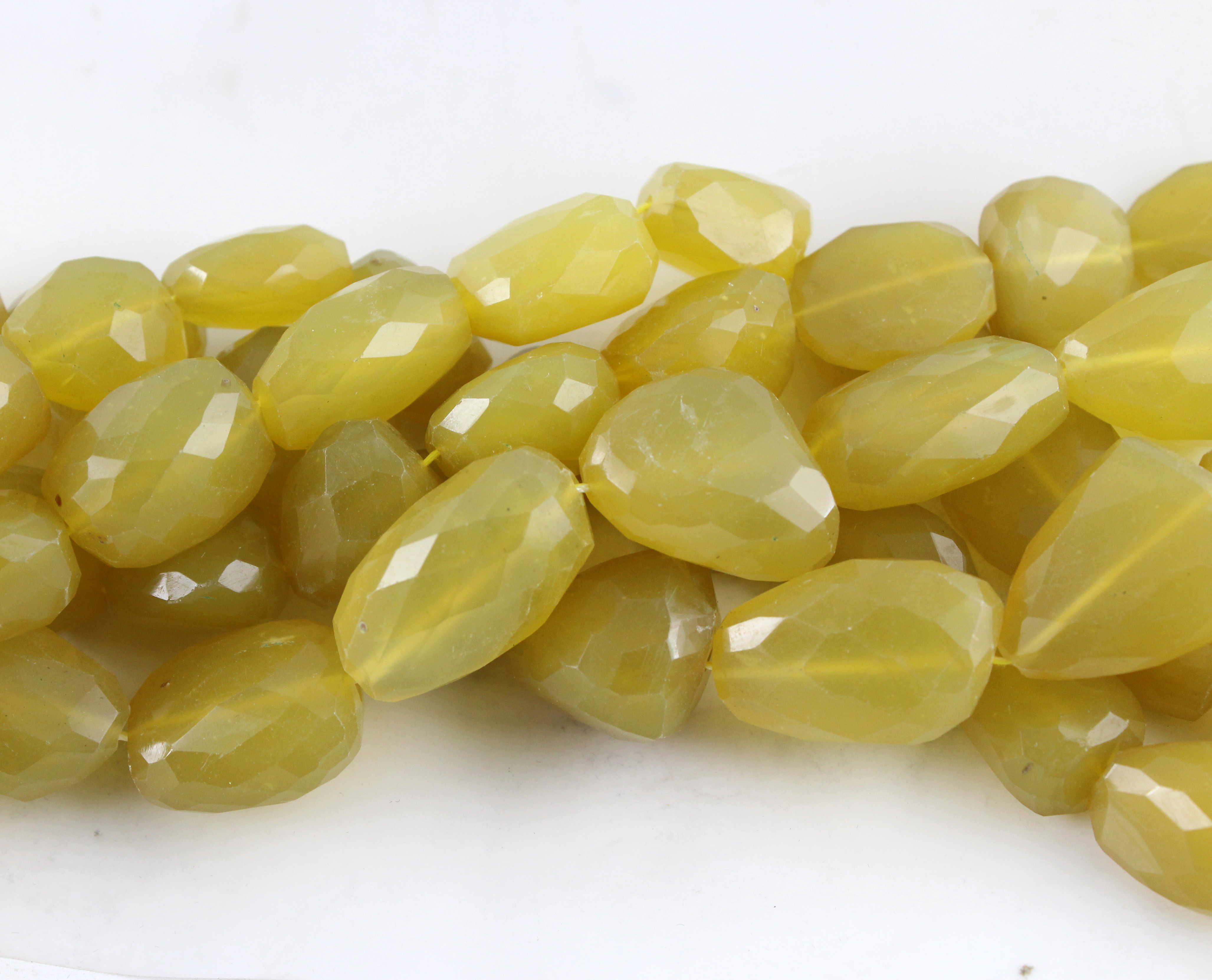 Yellow Opal Nugget Beads