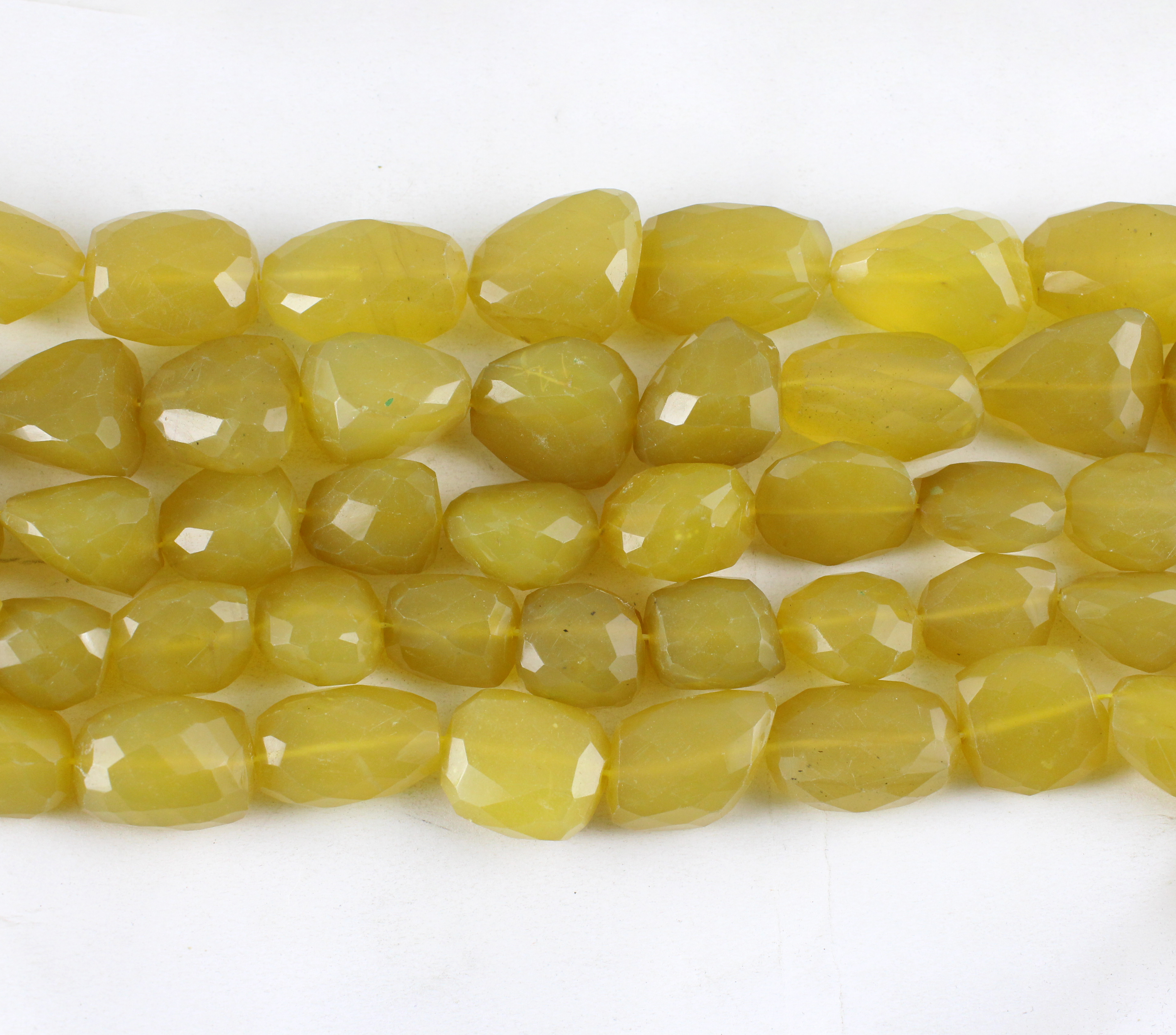 Yellow Opal Nugget Beads
