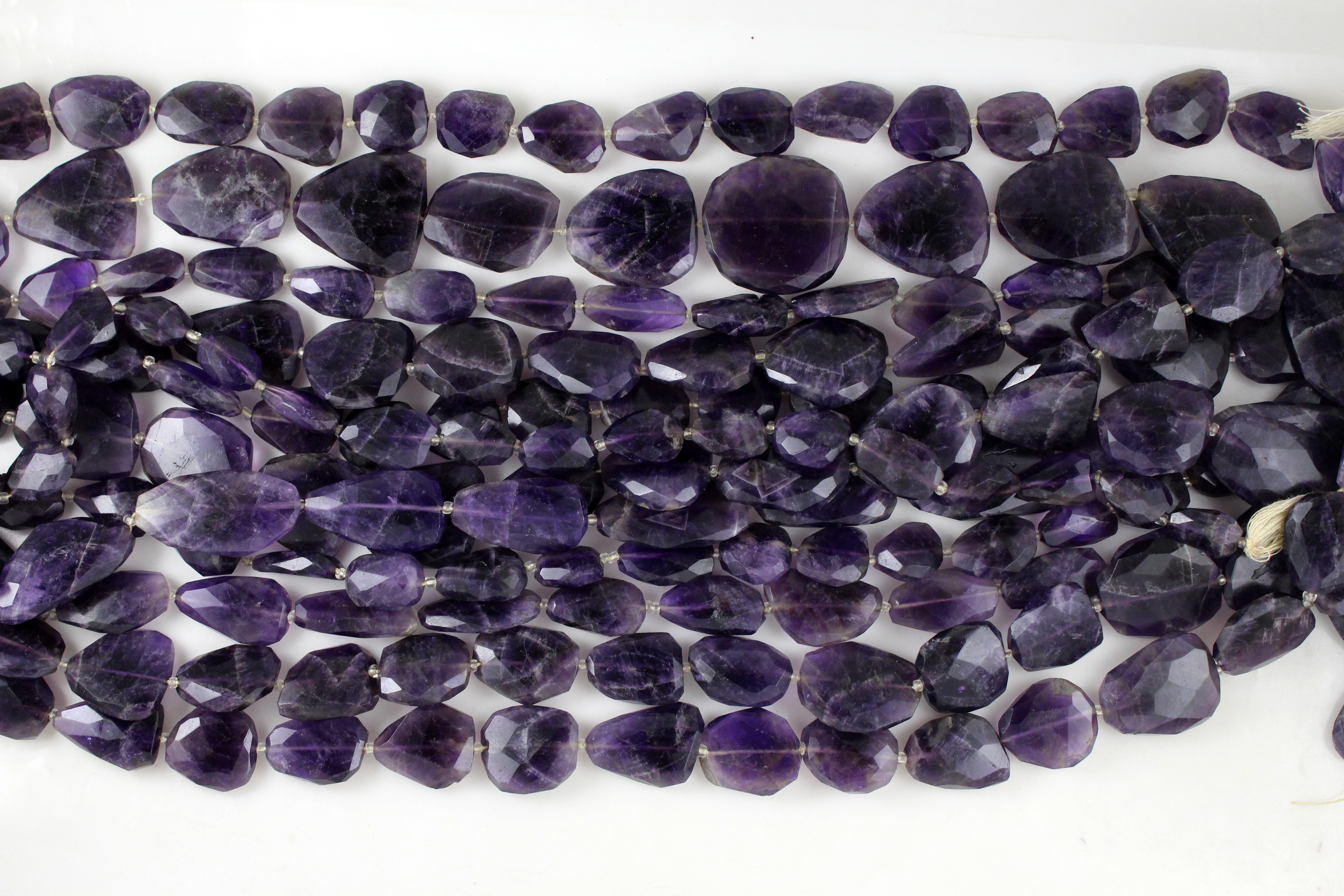 Amethyst Flat Nugget Beads