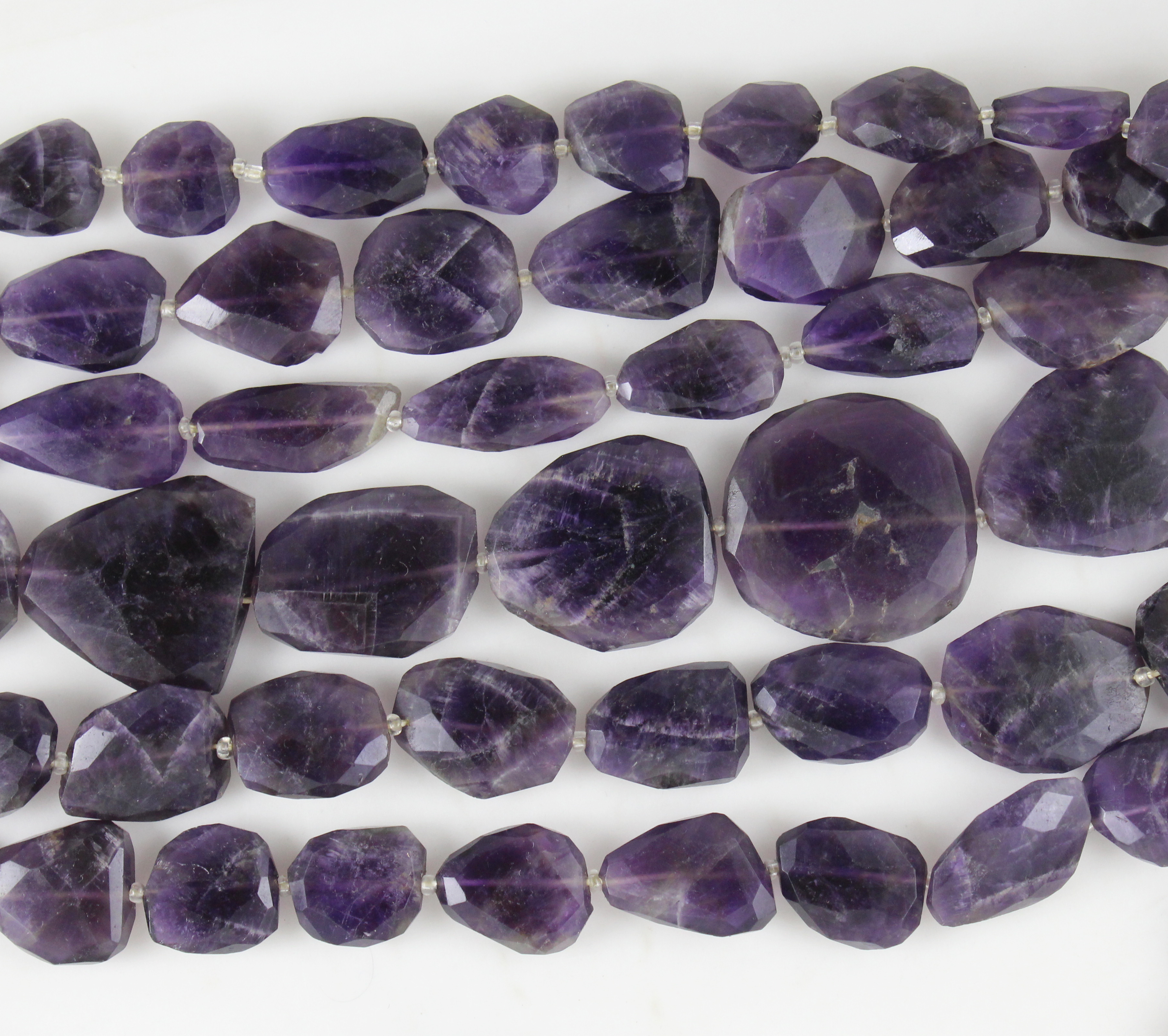 Amethyst Flat Nugget Beads
