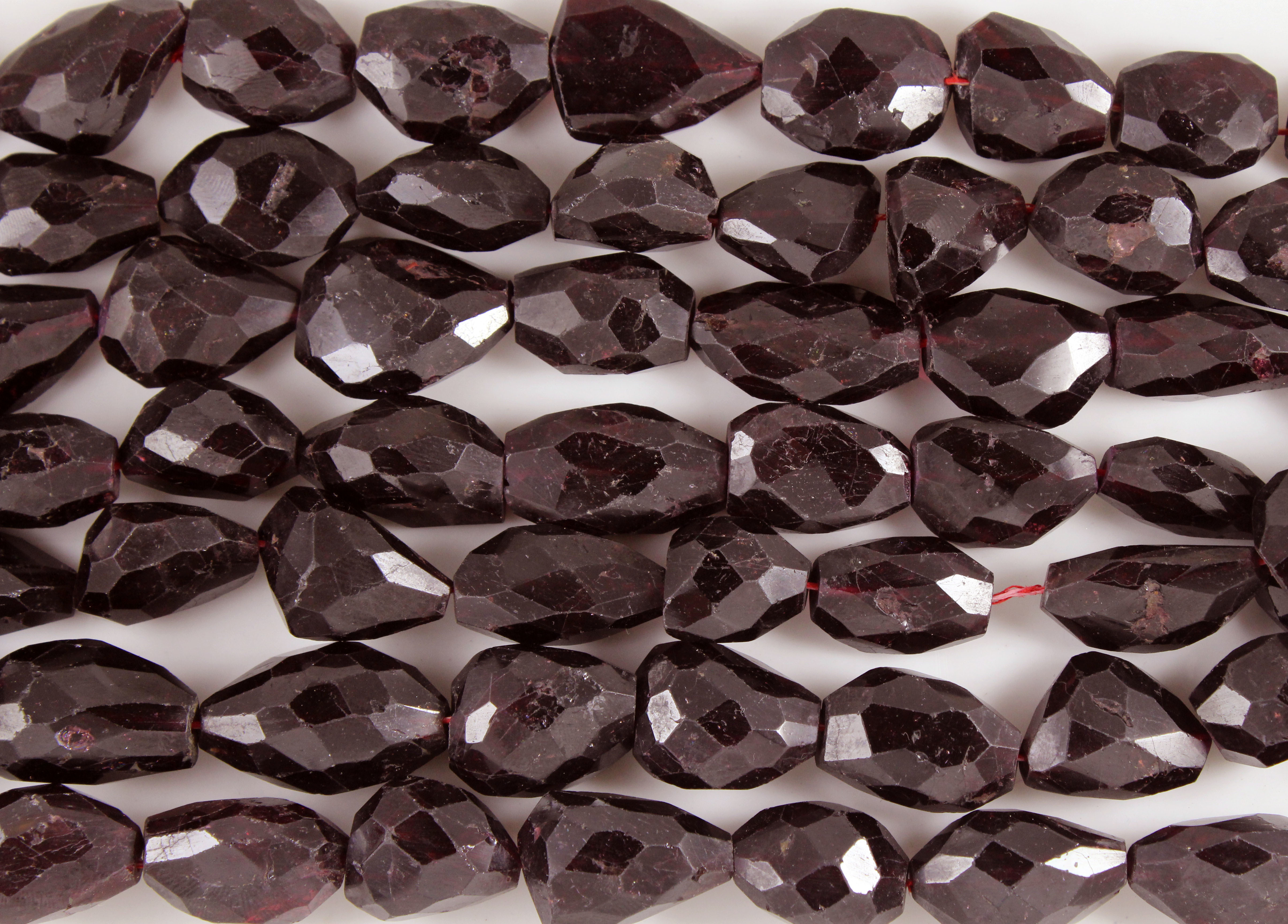 Garnet Nugget Beads
