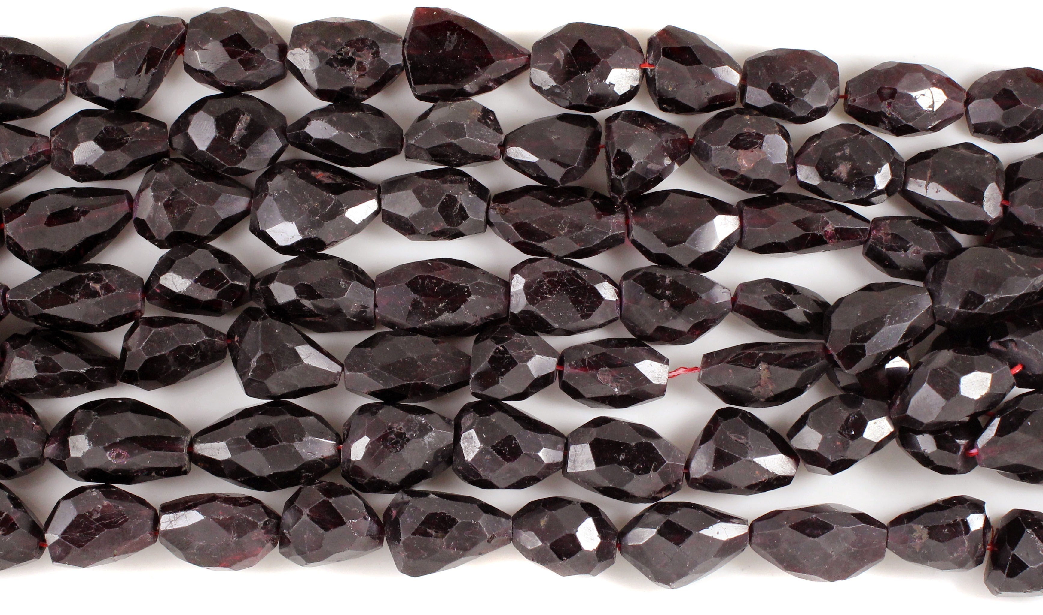Garnet Nugget Beads