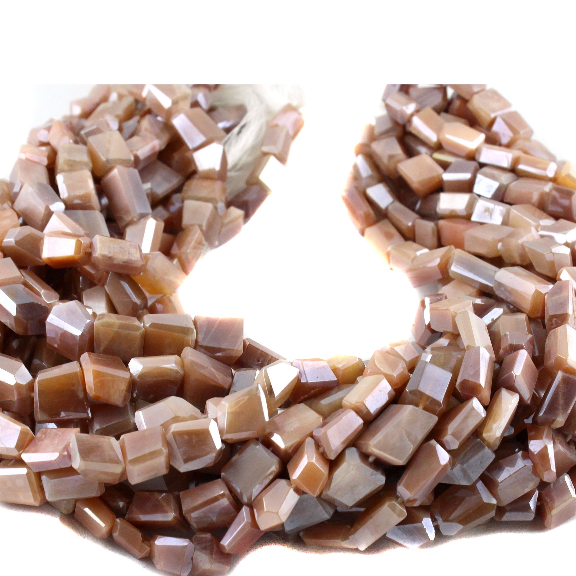 Moonstone Coated Nugget Beads