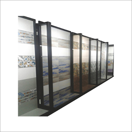 Designer Tiles Display Stand - Mild Steel, 8 ft Tall, Paint Coated Finish - Durable, Stylish, Customizable Sizes and Designs