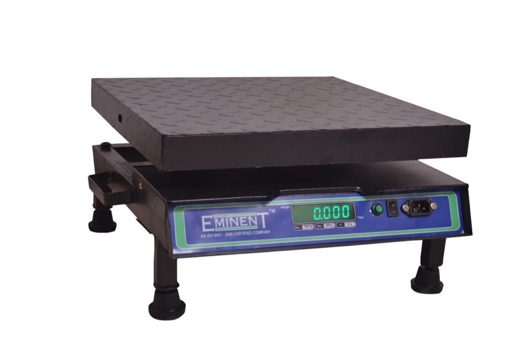 Electronic Chicken Weighing Machine - Ms Material, 400x400 Mm Pan Size, Black Color | 100kg Capacity, Led & Lcd Display, 10g Accuracy, 1 Year Warranty