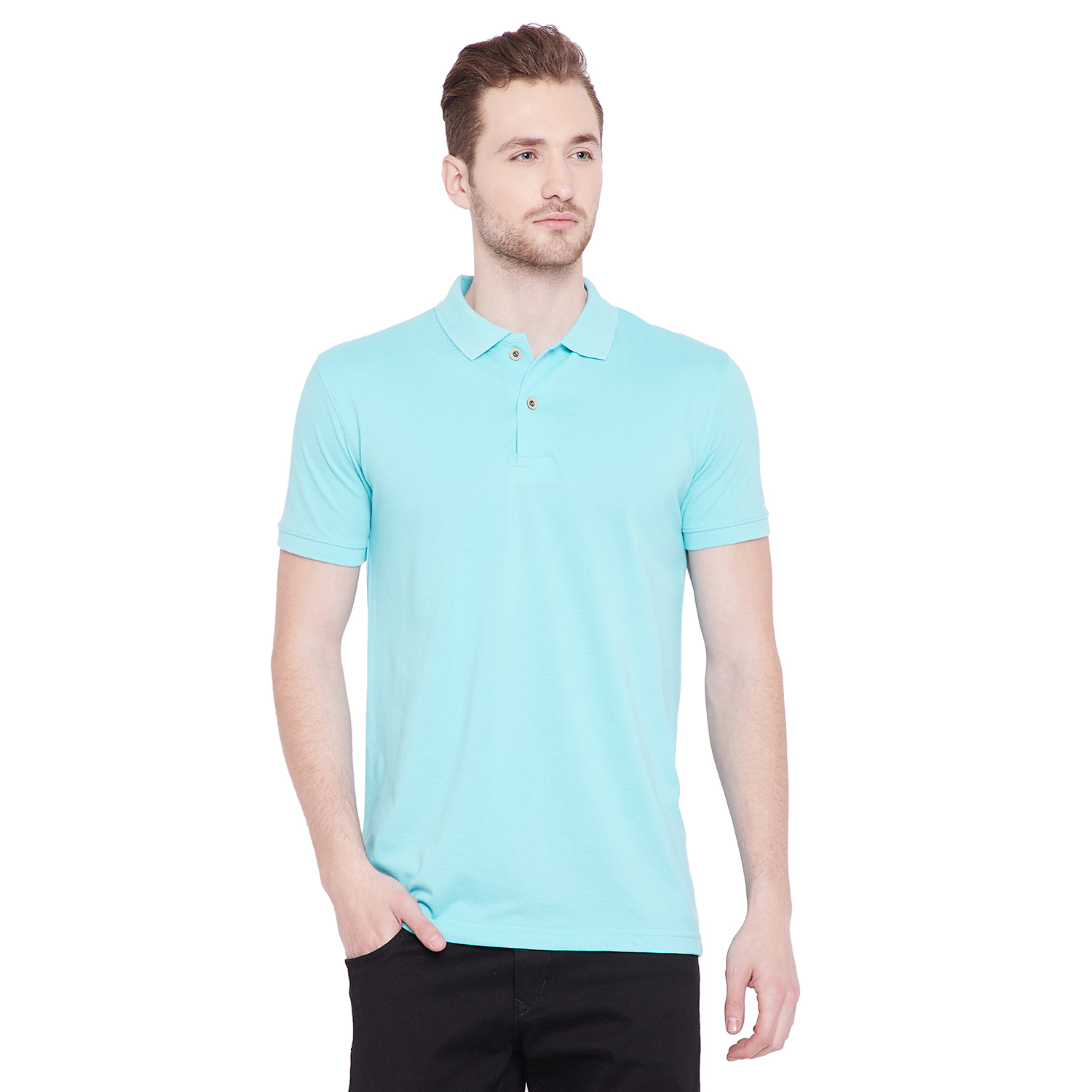Mens Casual Basic Polo T-shirt - 80% Cotton 20% Polyester, Sizes: L, M, Xl, Xxl | Colors: Red, White, Anthra-grey, Navy, Light Blue, Aqua, Short Sleeves