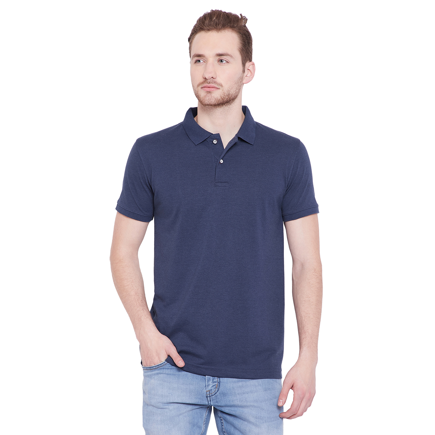 Mens Casual Basic Polo T-shirt - 80% Cotton 20% Polyester, Sizes: L, M, Xl, Xxl | Colors: Red, White, Anthra-grey, Navy, Light Blue, Aqua, Short Sleeves