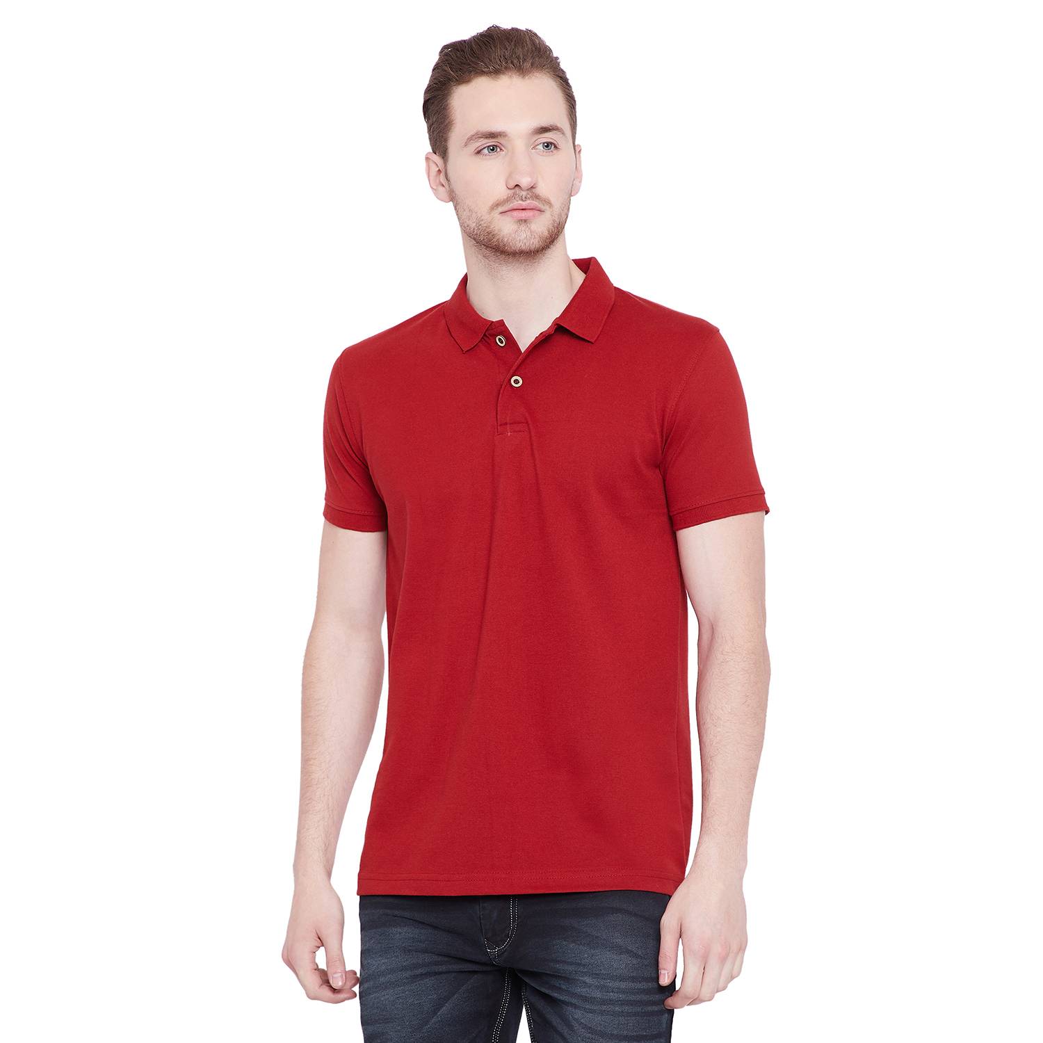 Mens Casual Basic Polo T-shirt - 80% Cotton 20% Polyester, Sizes: L, M, Xl, Xxl | Colors: Red, White, Anthra-grey, Navy, Light Blue, Aqua, Short Sleeves