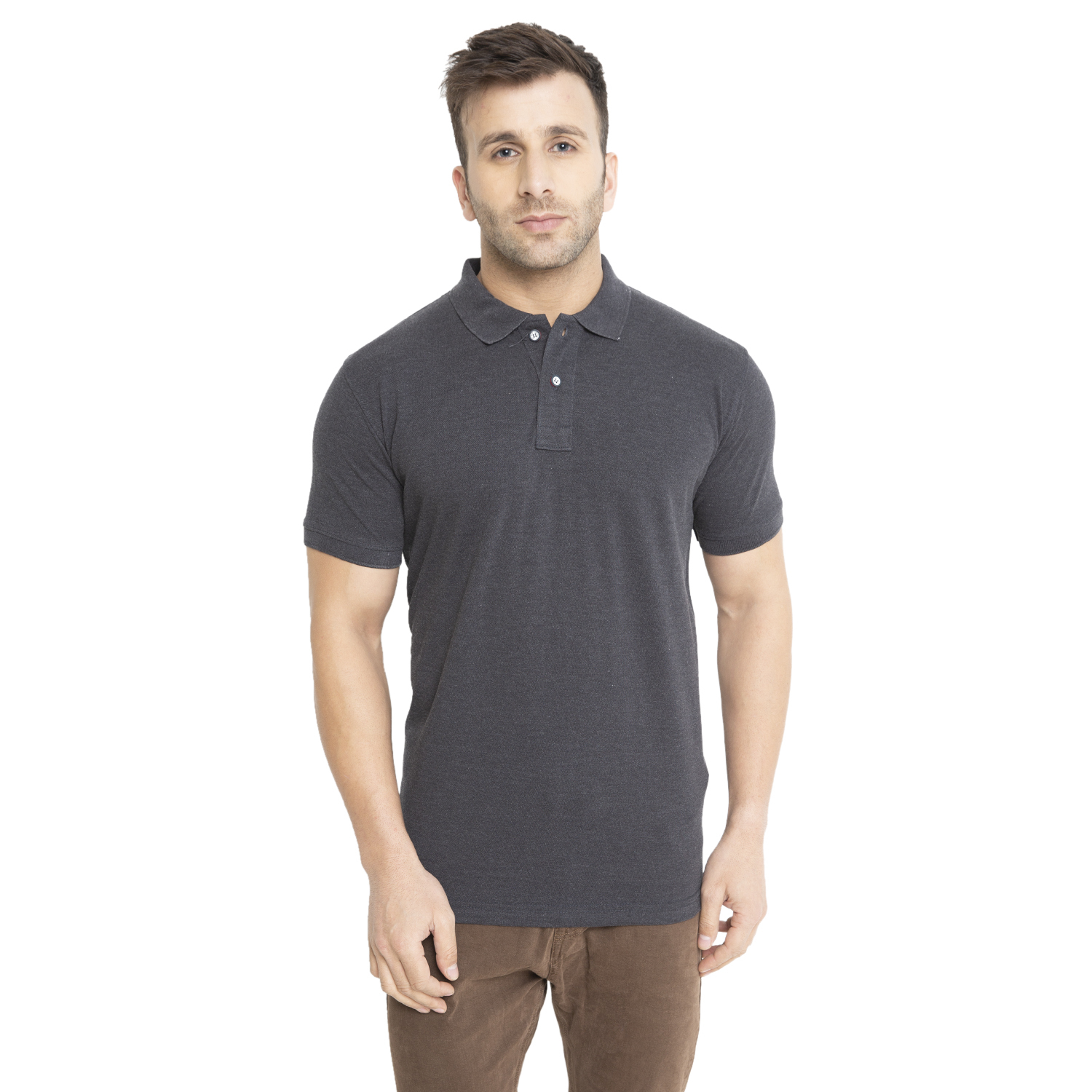 Mens Casual Basic Polo T-shirt - 80% Cotton 20% Polyester, Sizes: L, M, Xl, Xxl | Colors: Red, White, Anthra-grey, Navy, Light Blue, Aqua, Short Sleeves