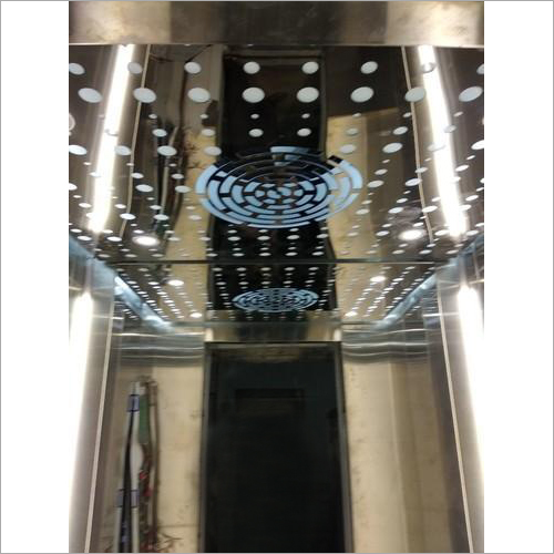 Steel Elevator Cabin - 1.5m x 1.5m x 2.5m , Stainless Steel Material, 10-15 Persons Capacity, Mirror Finish, Durable Design, Customizable Ceiling and Flooring