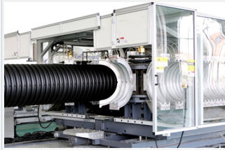 Pvc Pe 110 Mm A 250 Mm Double Wall Corrugated Pipe Making Machine With Cast Aluminum Mold