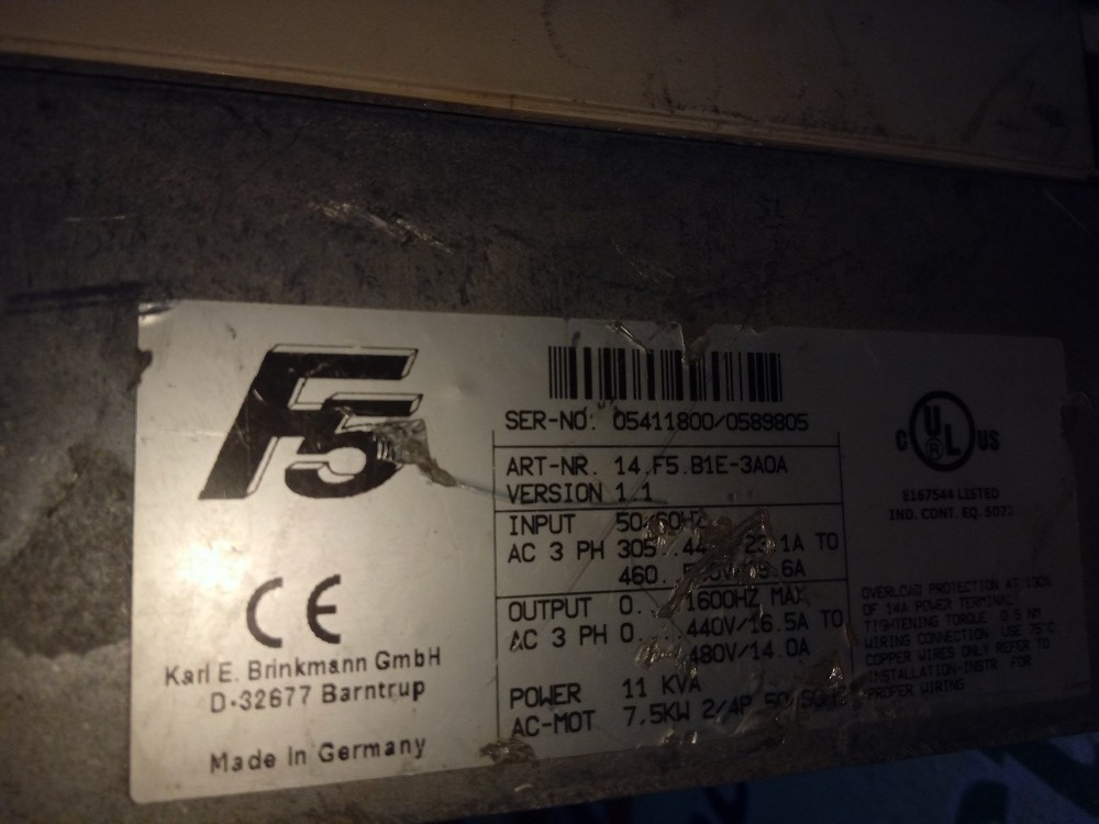 Keb Servo Drive 14.f5.b1e-3a0a