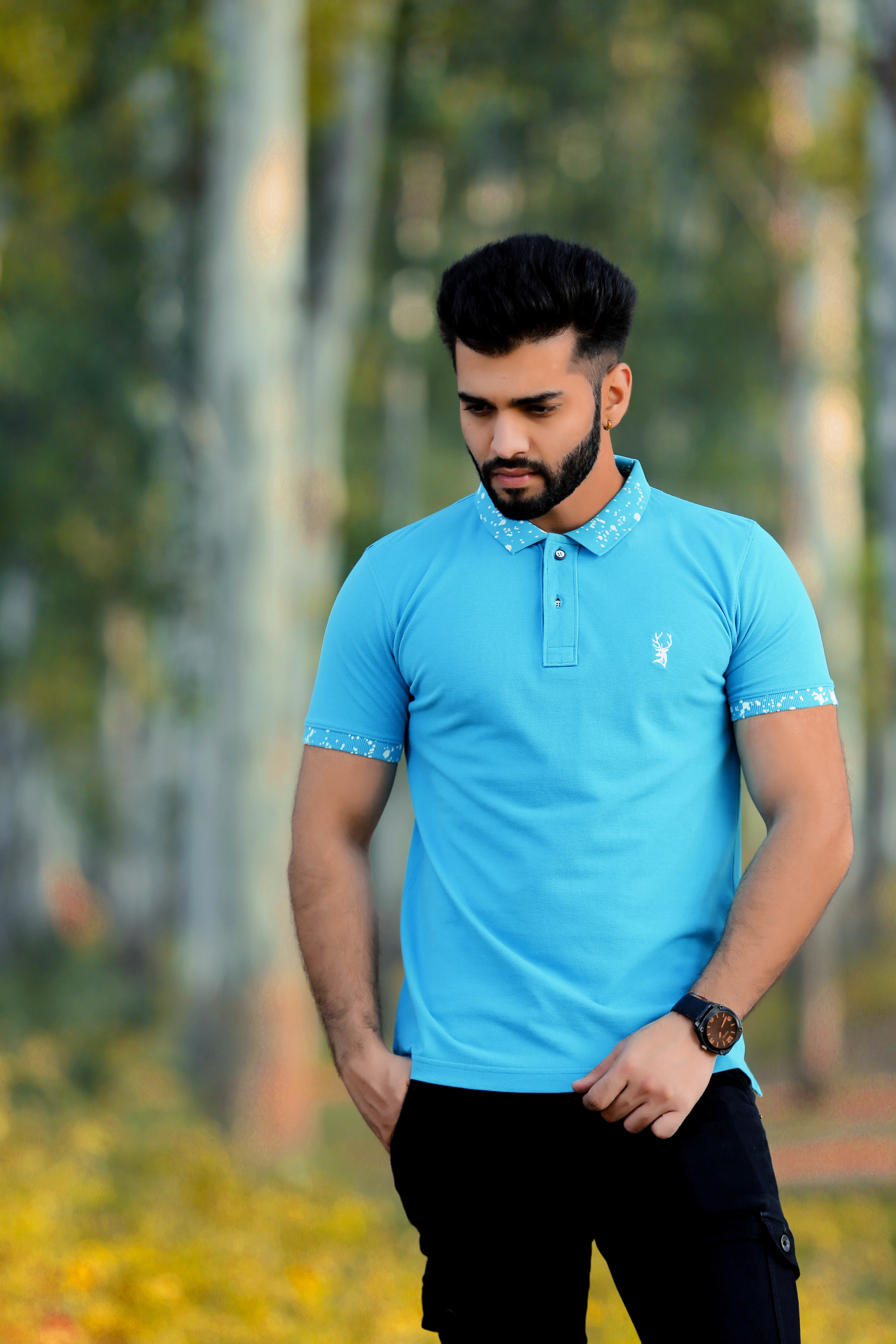 Mens Fashionable Casual Polo T-shirt - 80% Cotton 20% Polyester | Available In Multiple Sizes And Vibrant Colors, Perfect For Casual Wear