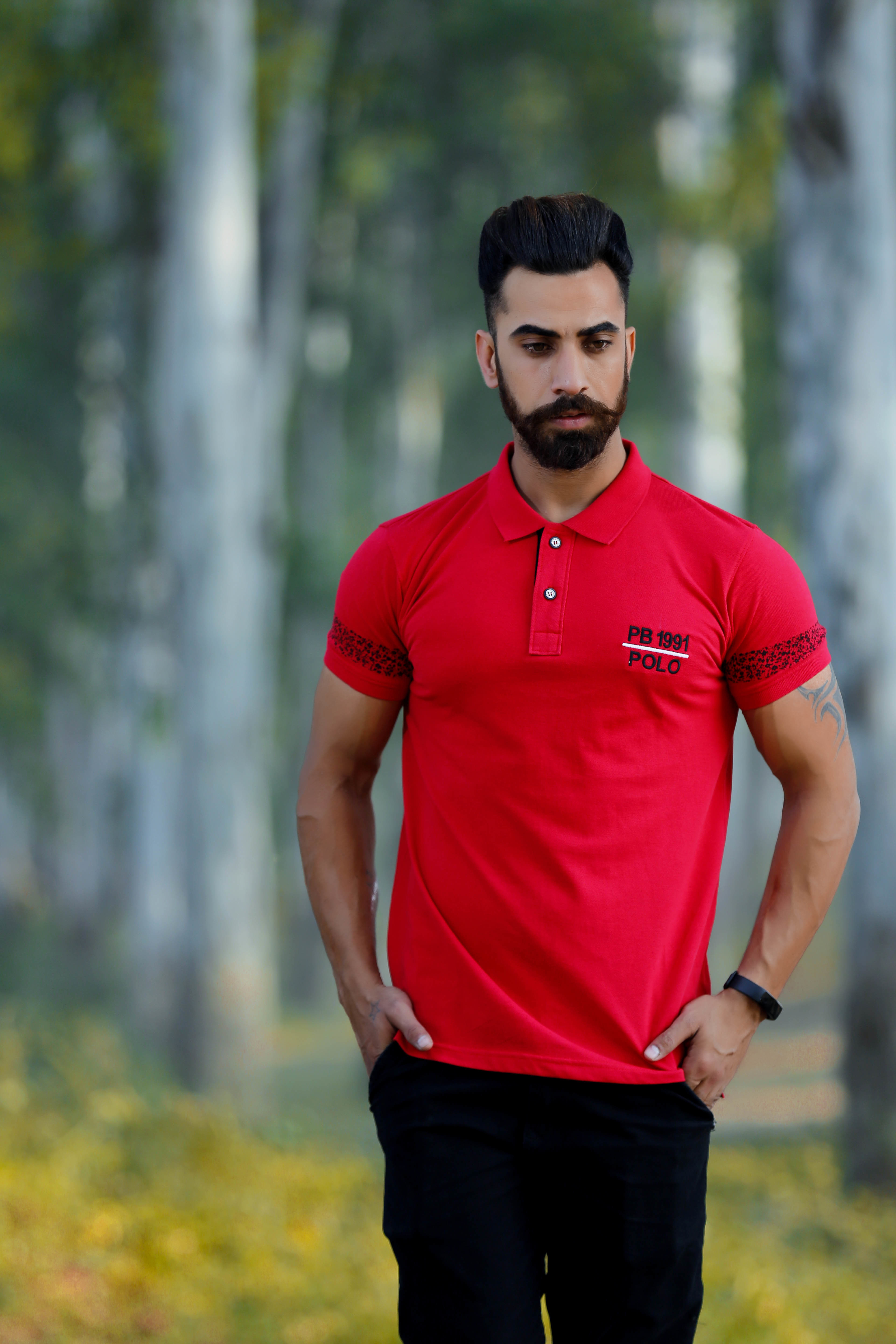 Mens Fashionable Casual Polo T-shirt - 80% Cotton 20% Polyester | Available In Multiple Sizes And Vibrant Colors, Perfect For Casual Wear