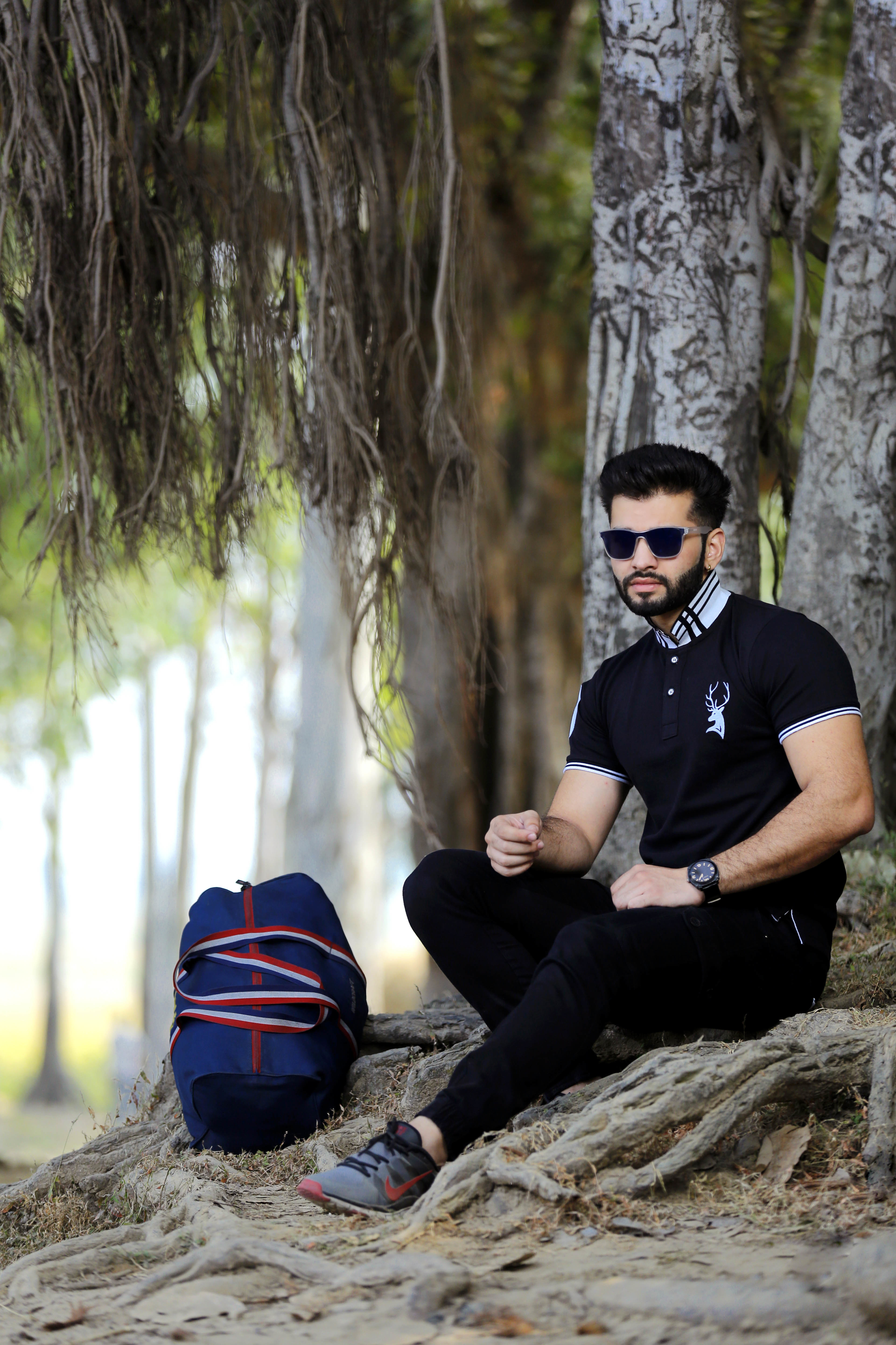 Mens Jacquard Polo T-shirt - Cotton Blend, Sizes M-xxl, Colors Pink, Navy Blue, Black | Short Sleeves, Plain Pattern, Fashionable Casual Attire For Ages 15-65