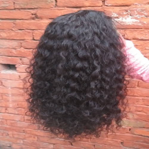 Curly Front Lace Wig Hair Grade: Raw Hair