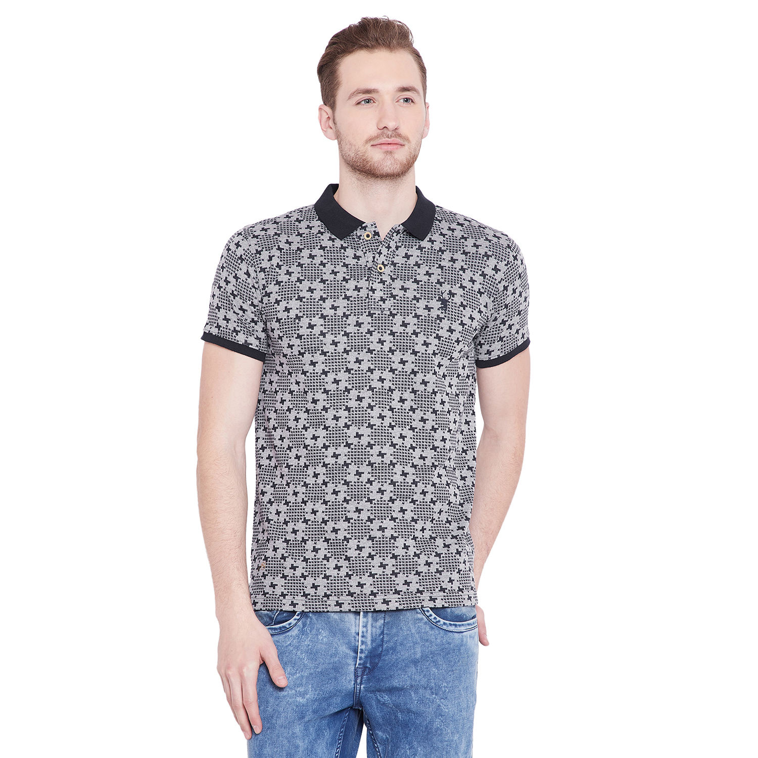 Mens Fancy Polo T-shirt - 80% Cotton 20% Polyester, Short Sleeves, Available In Multiple Colors And Sizes