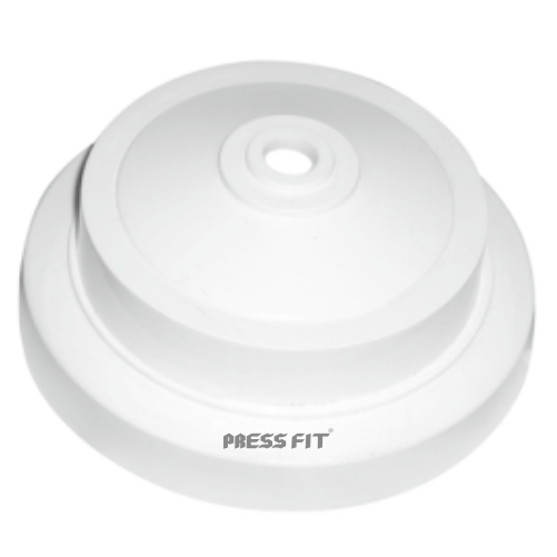 Pressfit Plastic Ceiling Rose Plate - Plastic Material, Round Shape, White Color | Electrical Outlet Connection For Ceiling Fans, Tube Lights, Lamps