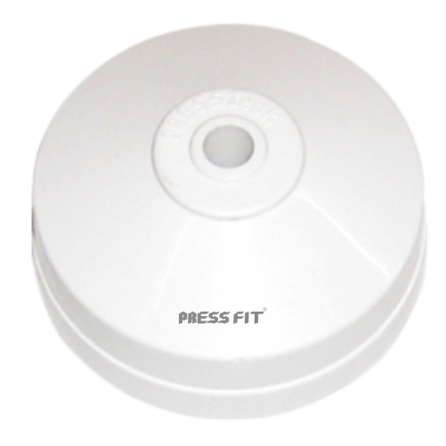 Pressfit Plastic Ceiling Rose Plate - Plastic Material, Round Shape, White Color | Electrical Outlet Connection For Ceiling Fans, Tube Lights, Lamps