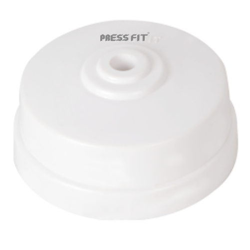 Pressfit Plastic Ceiling Rose Plate - Plastic Material, Round Shape, White Color | Electrical Outlet Connection For Ceiling Fans, Tube Lights, Lamps