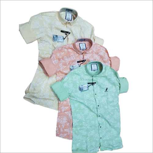 Mens Full Sleeve Printed Shirt Collar Style: Straight