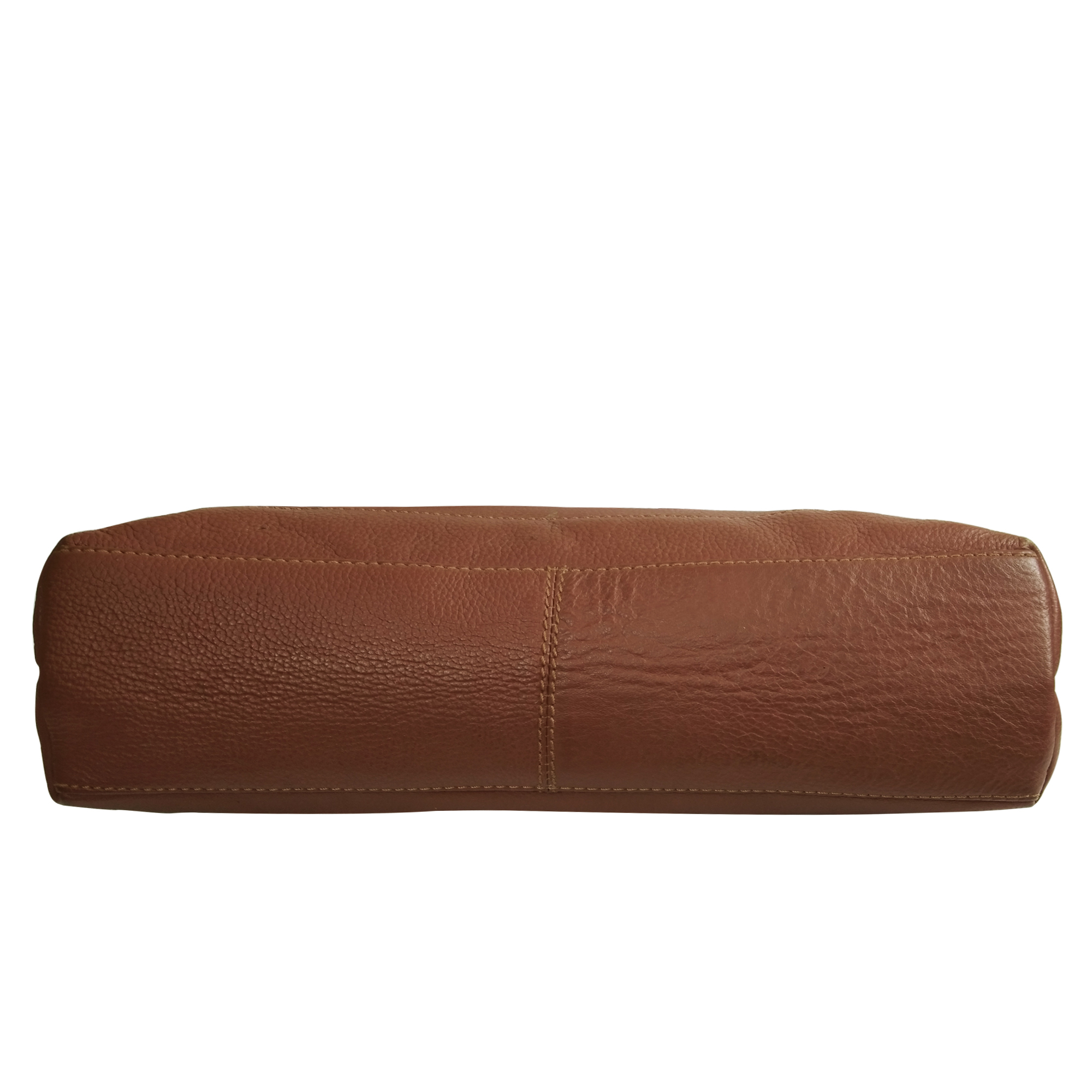 Tan Women Genuine Leather Hand Held Bag