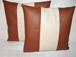 Brown Leather Cushion Covers