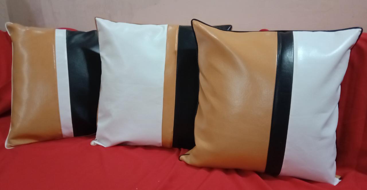 Brown Leather Cushion Covers